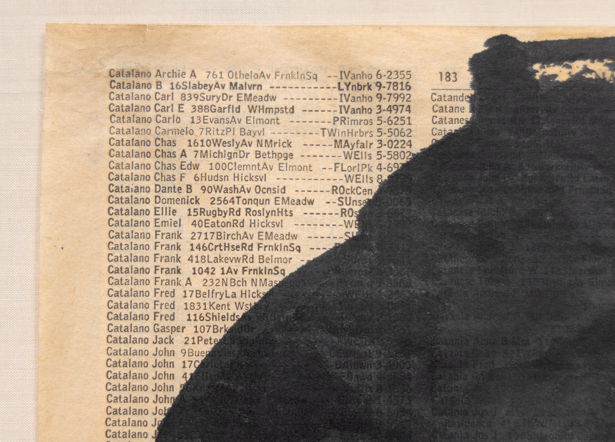 FRANZ KLINE - Untitled FRANZ KLINE - Untitled - paint on New York City phone book page - 11 x 8 3/4 in.