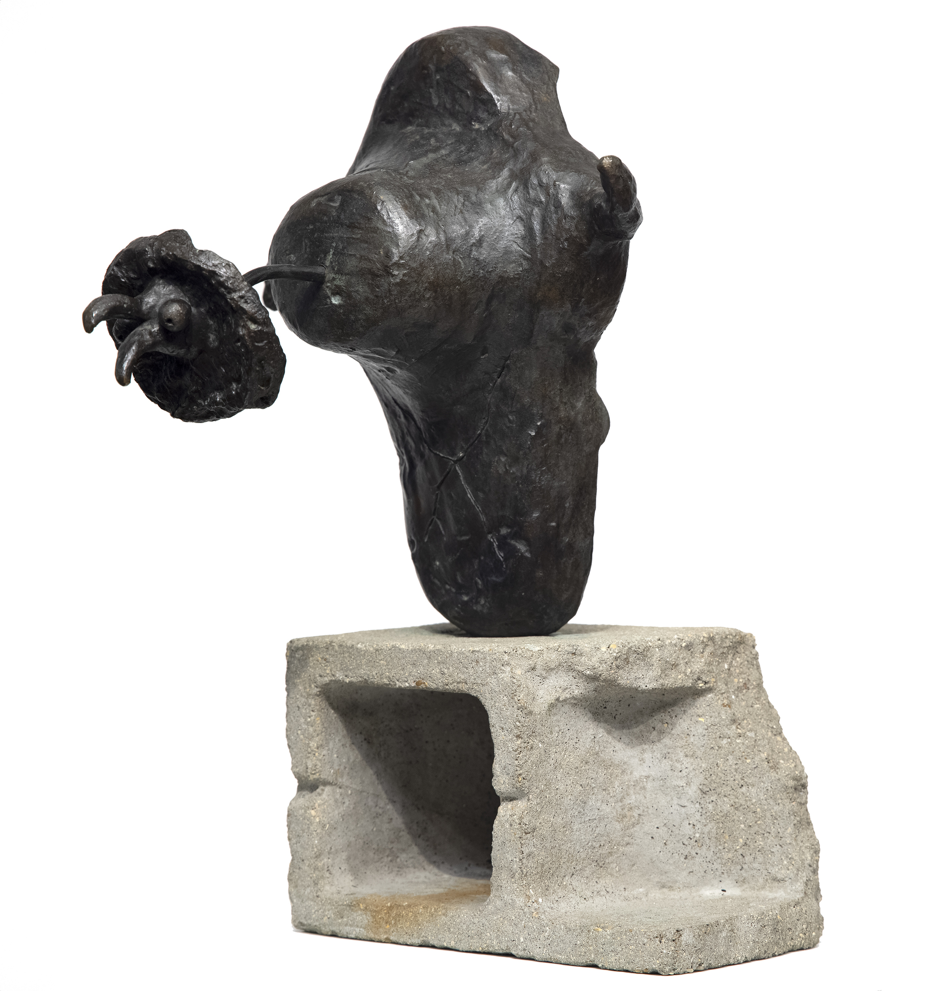 JOAN MIRO - L'Oiseau JOAN MIRO - L'Oiseau - bronze and cinderblock - 23 7/8 x 20 x 16 1/8 in.