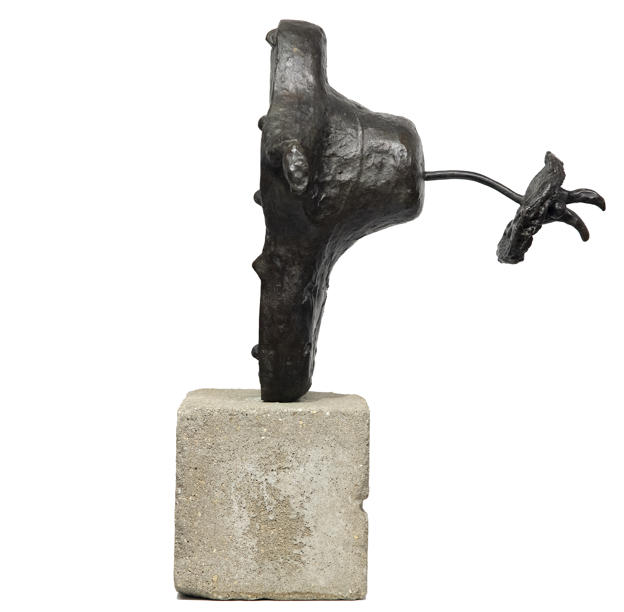 JOAN MIRO - L'Oiseau - bronze and cinderblock - 23 7/8 x 20 x 16 1/8 in.