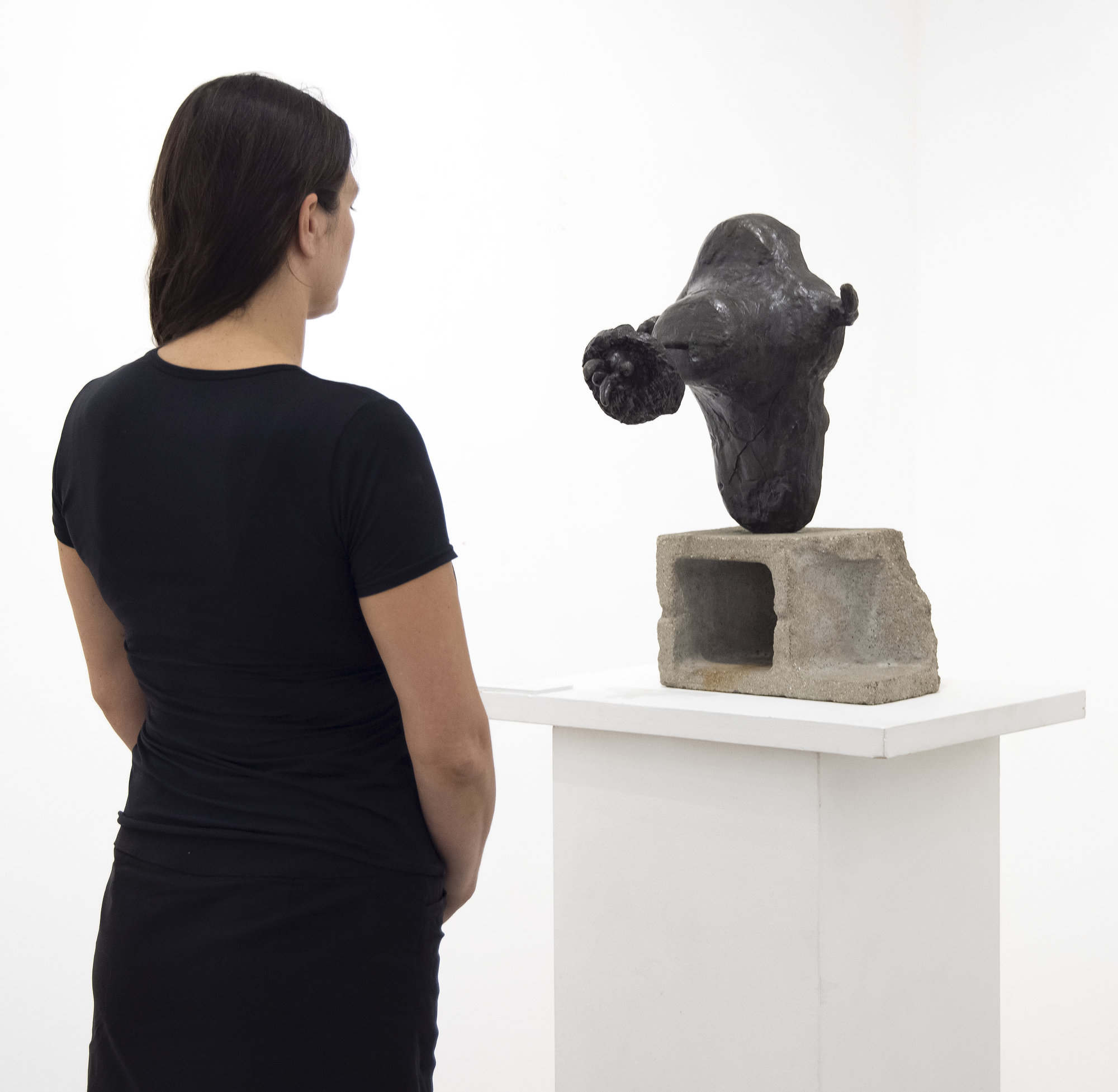 JOAN MIRO - L'Oiseau JOAN MIRO - L'Oiseau - bronze and cinderblock - 23 7/8 x 20 x 16 1/8 in.
