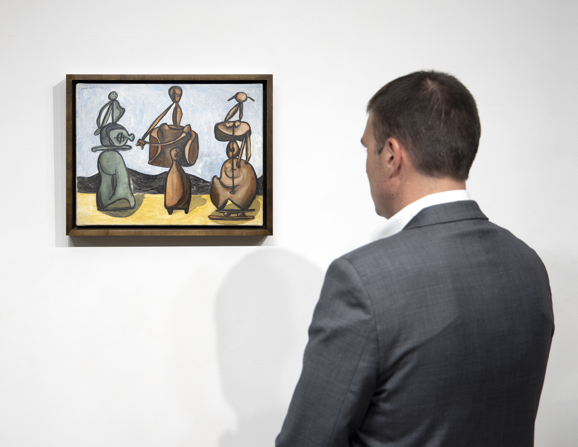 DAVID SMITH - Untitled דיוויד סמית ' - ללא כותרת - שמן על בד - 12 x 16 אינץ '.