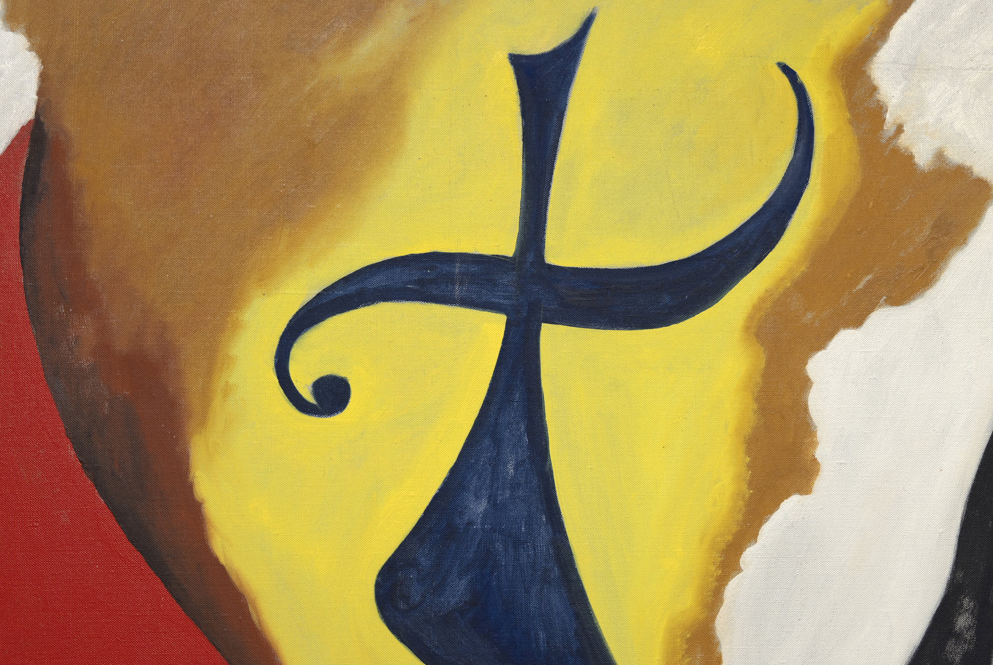 ألكسندر كالدر - الصليب - زيت على قماش - 28 3/4 × 36 1/4 بوصة.