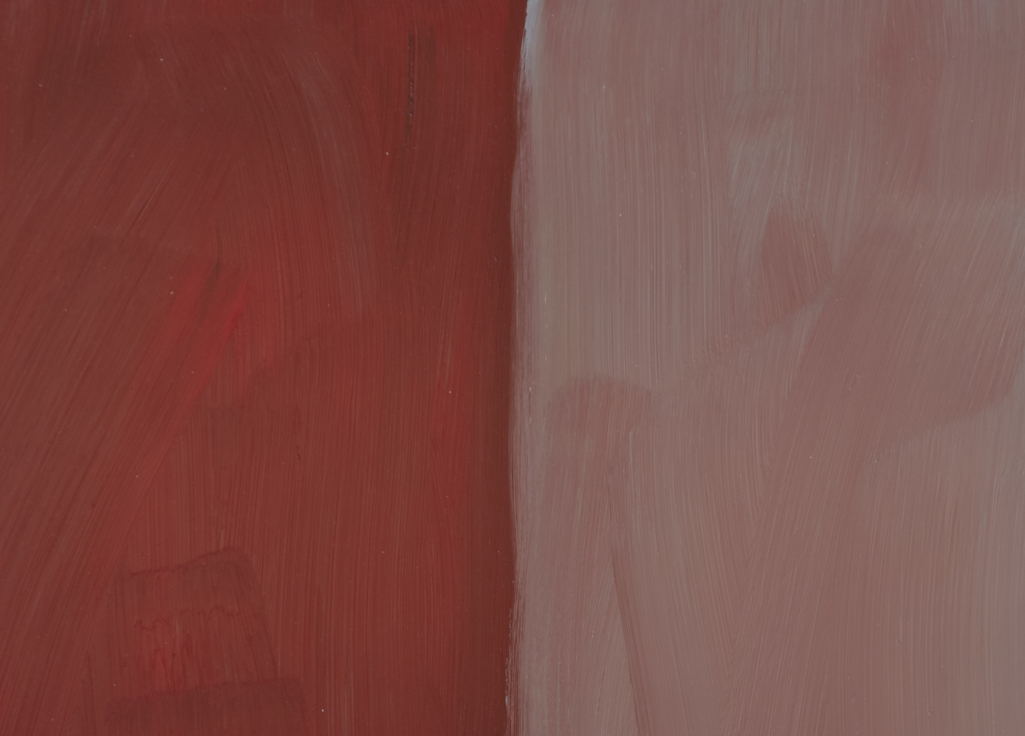 شون سكولي - أحمر رمادي - زيت على الألومنيوم - 85 × 75 بوصة.