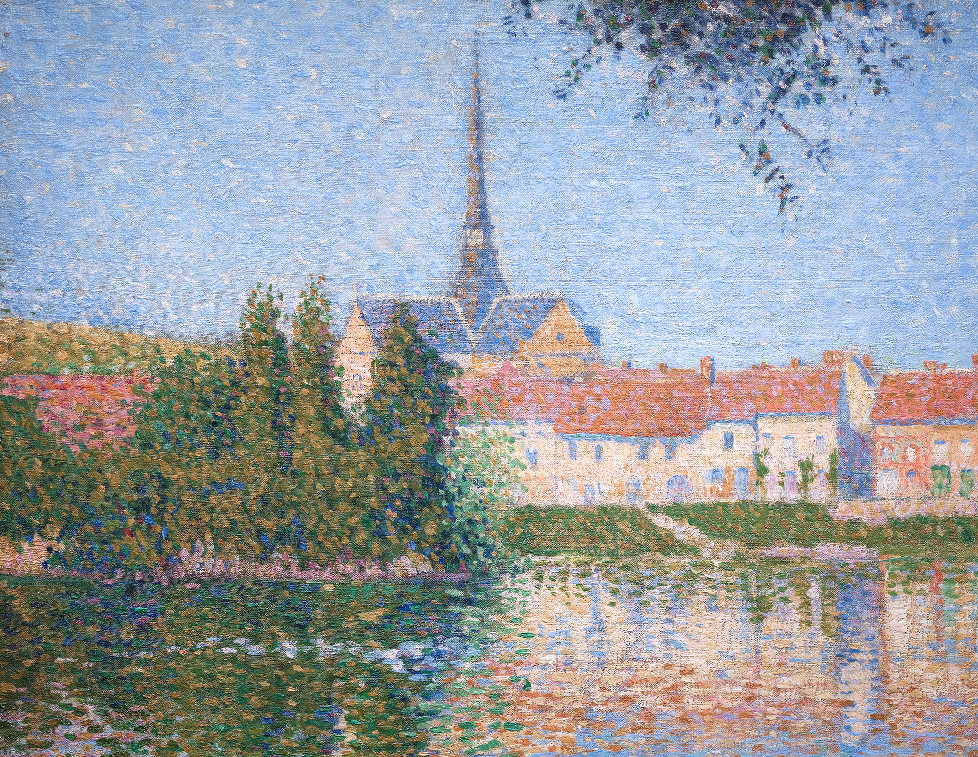 PAUL SIGNAC - Les Andelys. L'Île à Lucas On May 15, 1886, a visual manifesto for a new art movement was born when Georges Seurat’s crowning achievement, A Sunday Afternoon on the Island of La Grande Jatte was unveiled at the Eighth Impressionist Exhibition. Seurat can claim title as the original “Scientific Impressionist” working in a manner that came to be known as Pointillism or Divisionism. It was, however, his friend and the confidant, 24-year-old Paul Signac and their constant dialogue that led to a collaboration in understanding the physics of light and color and the style that emerged. Signac was an untrained, yet a blazingly talented, Impressionist painter whose temperament was perfectly suited to the rigor and discipline required to achieve the painstakingly laborious brushwork and color. Signac quickly assimilated the technique. He also bore witness to Seurat’s arduous two-year journey building myriad layers of unblended dots of color on the colossally-sized La Grande Jatte. Together, Signac, the brash extrovert, and Seurat, a secretive introvert, were about to subvert the course of Impressionism, and change the course of modern art.
