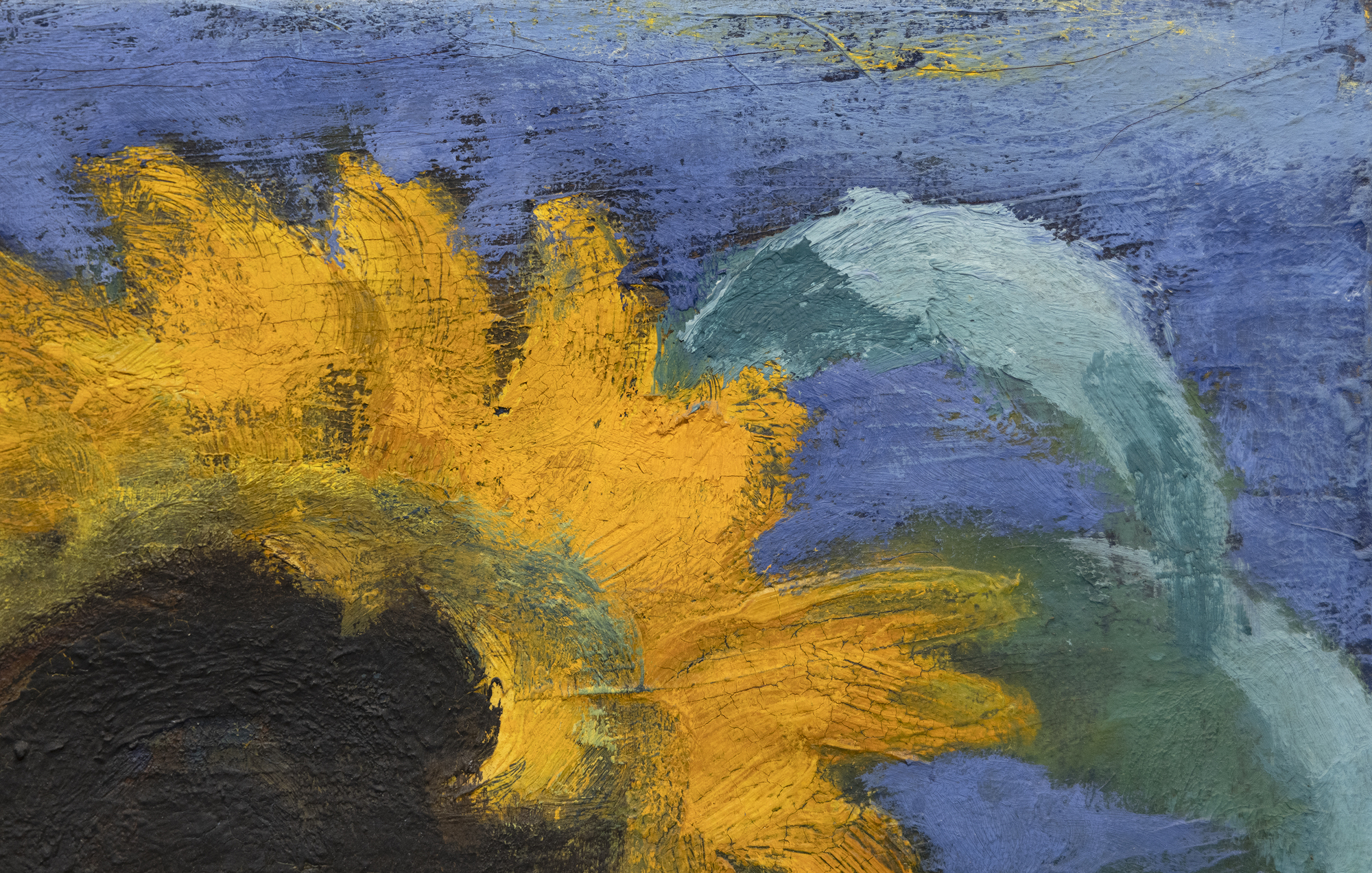 EMIL NOLDE - Sonnenblumen, Abend II - Öl auf Leinwand - 26 1/2 x 35 3/8 Zoll.