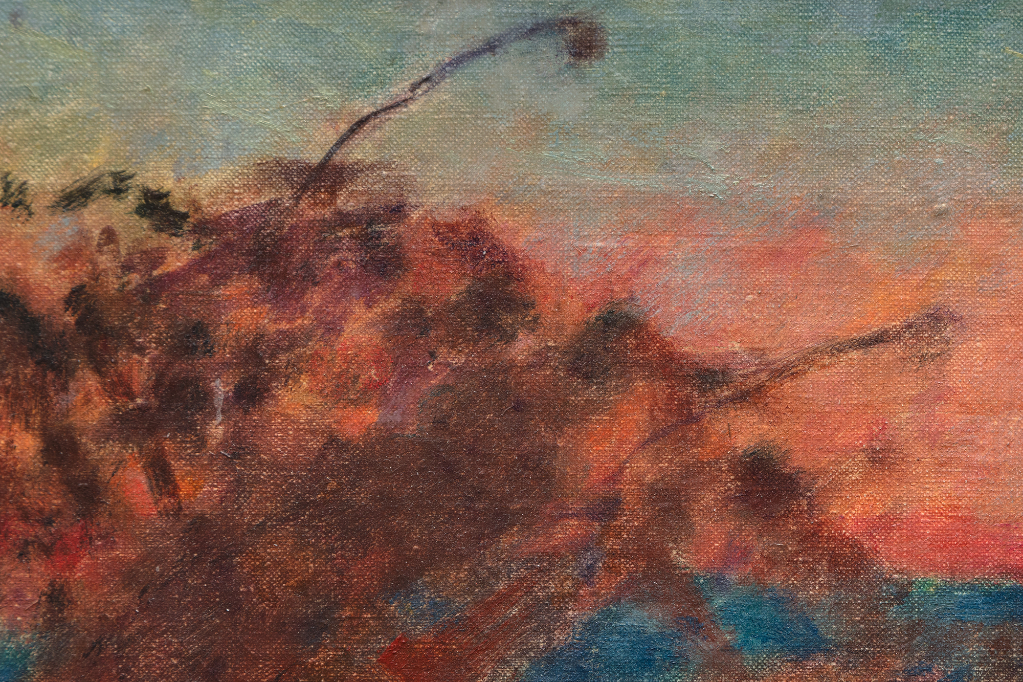 PIERRE BONNARD - Soleil Couchant PIERRE BONNARD - Soleil Couchant - Öl auf Leinwand - 14 1/2 x 22 1/2 Zoll.