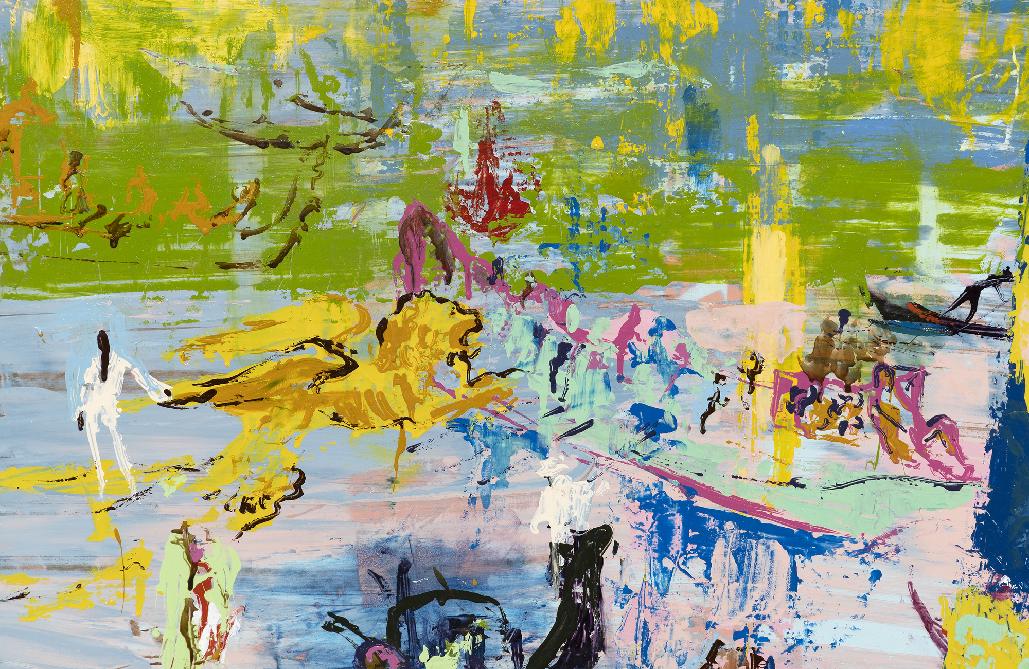 LEROY NEIMAN - Carnival in Venice LEROY NEIMAN - Carnival in Venice - oil on board - 48 x 96 in.
