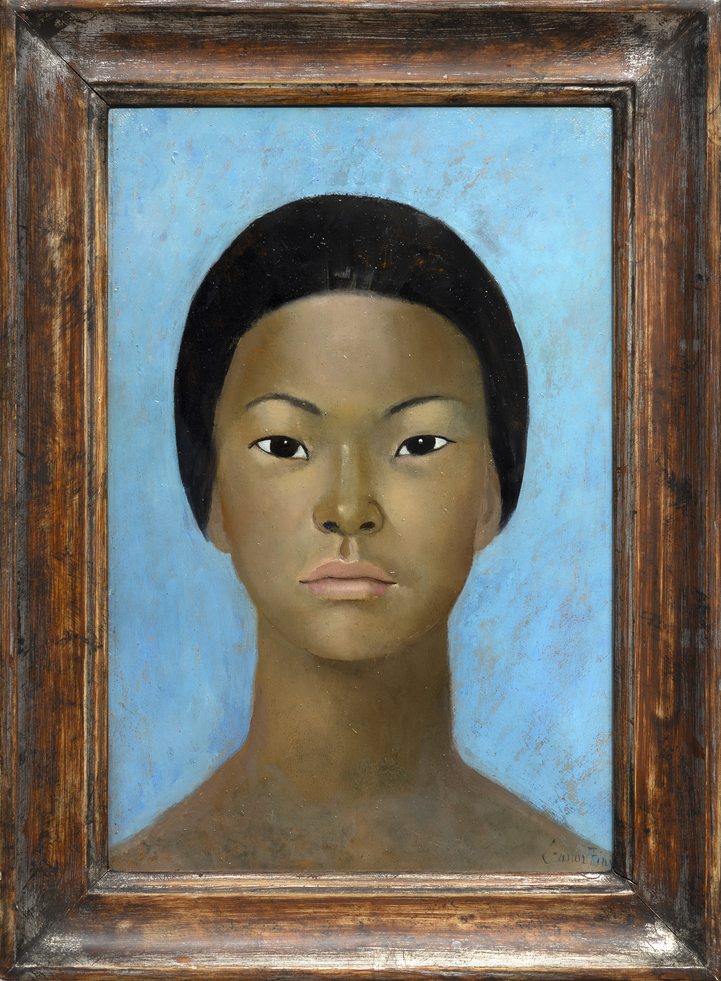 LEONOR FINI - Portrait of Pao Ying - oil on panel - 15 1/2 x 10 1/4 in.