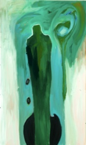 هيرب ألبرت - الأوبزرفر - أكريليك على قماش - 60 × 36 بوصة.