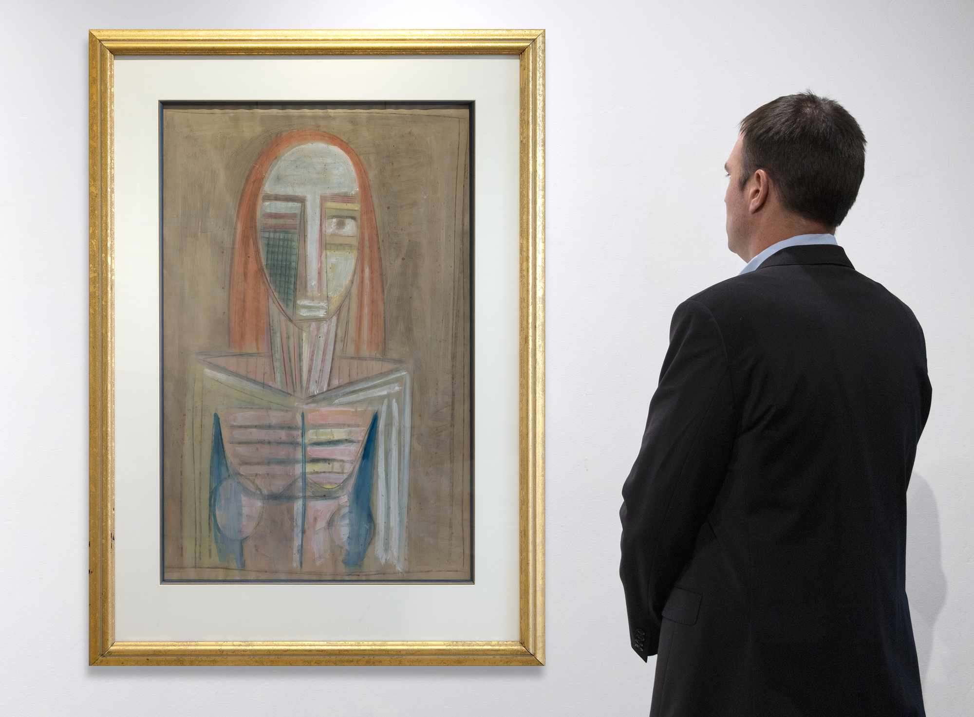 WIFREDO LAM - صورة / La Table I ، عملة d'atelier - درجة الحرارة على الورق (على الوجهين) - 38 × 24 3/4 بوصة.