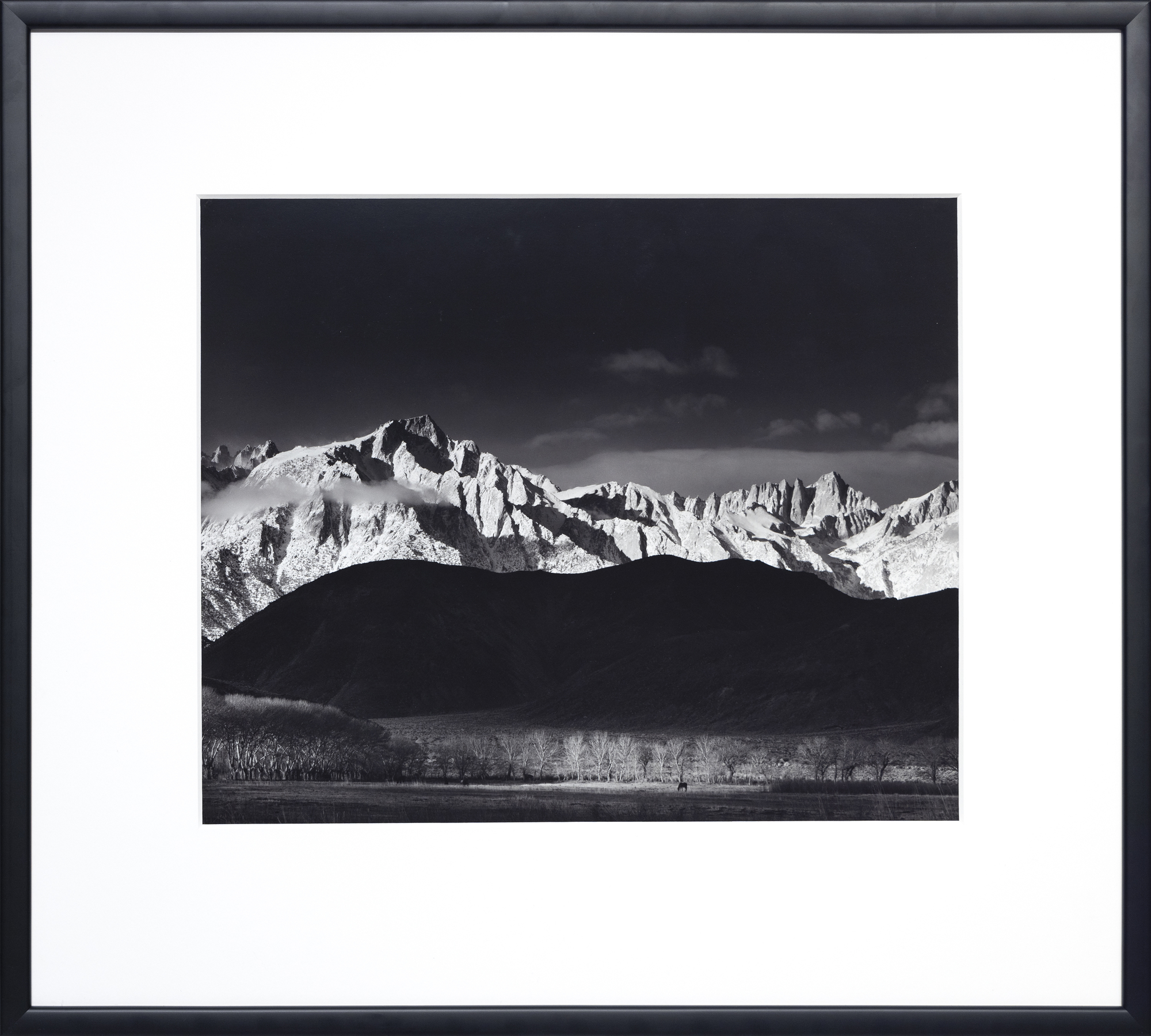 ANSEL ADAMS - Winter Sunrise, Sierra Nevada from Lone Pine ANSEL ADAMS - Winter Sunrise, Sierra Nevada from Lone Pine - gelatin silver print - 18 3/4 x 22 3/4 in.