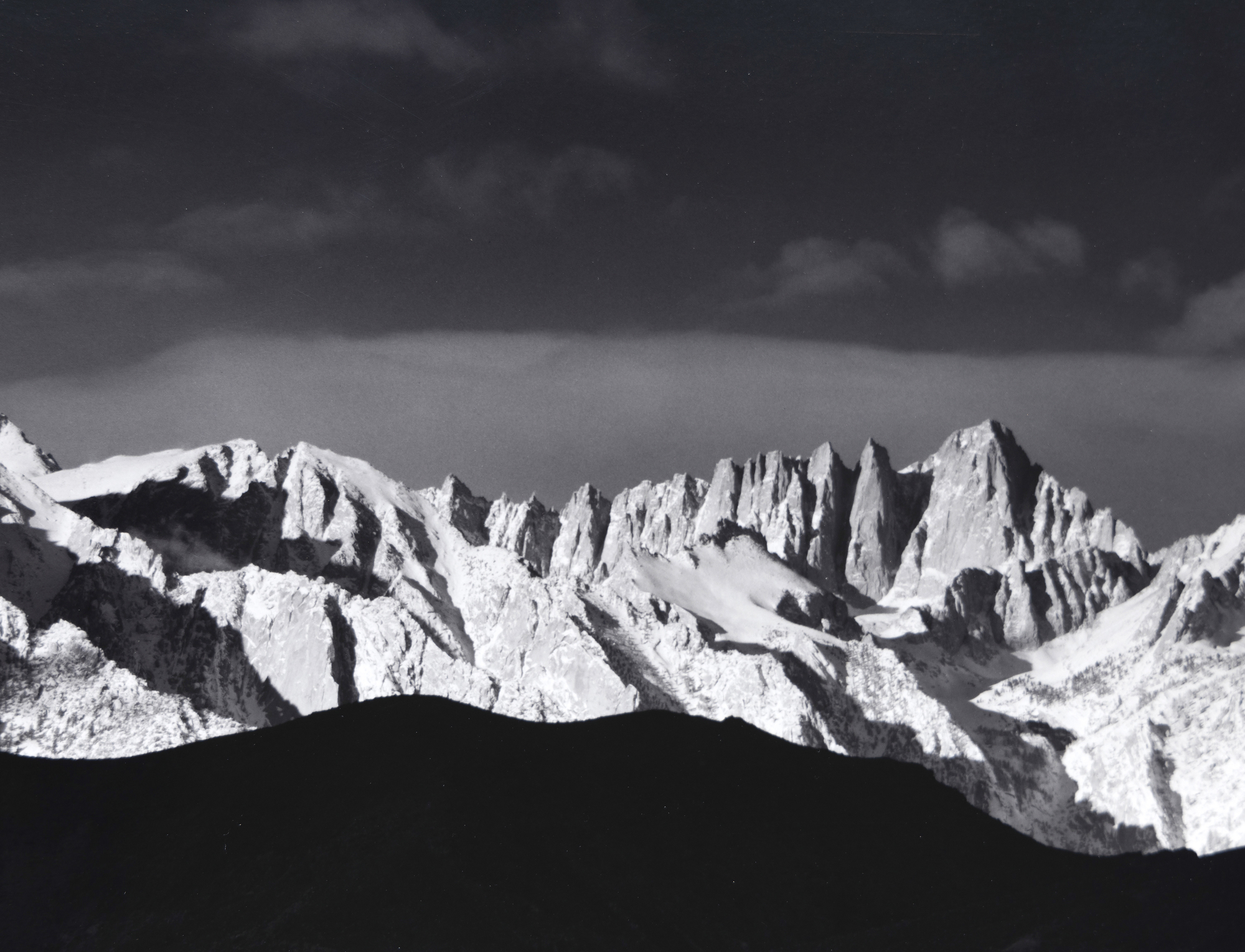 ANSEL ADAMS - Winter Sunrise, Sierra Nevada from Lone Pine ANSEL ADAMS - Winter Sunrise, Sierra Nevada from Lone Pine - gelatin silver print - 18 3/4 x 22 3/4 in.
