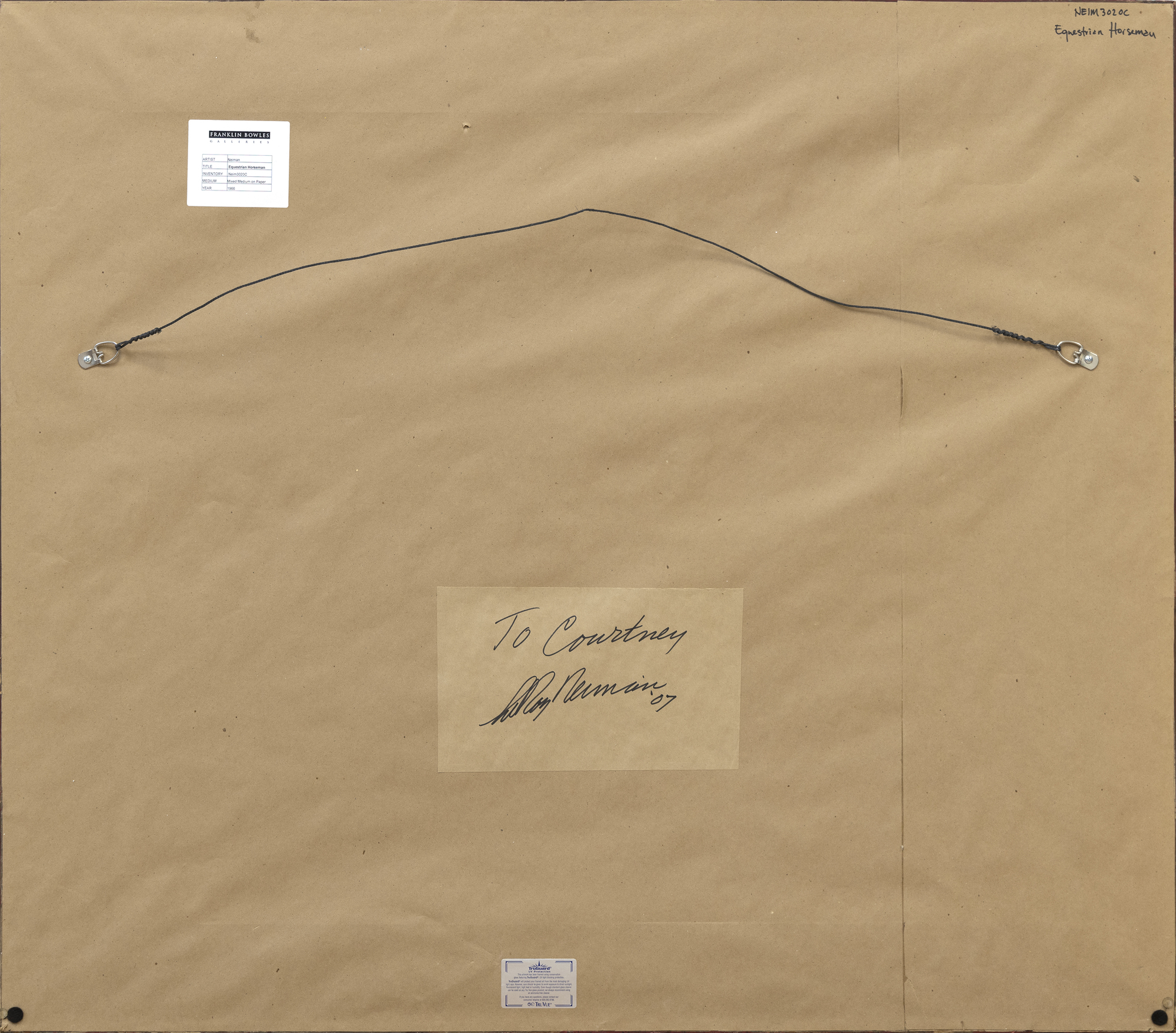 LEROY NEIMAN - 马术骑手 - 纸上混合媒体 - 22 x 28 英寸。