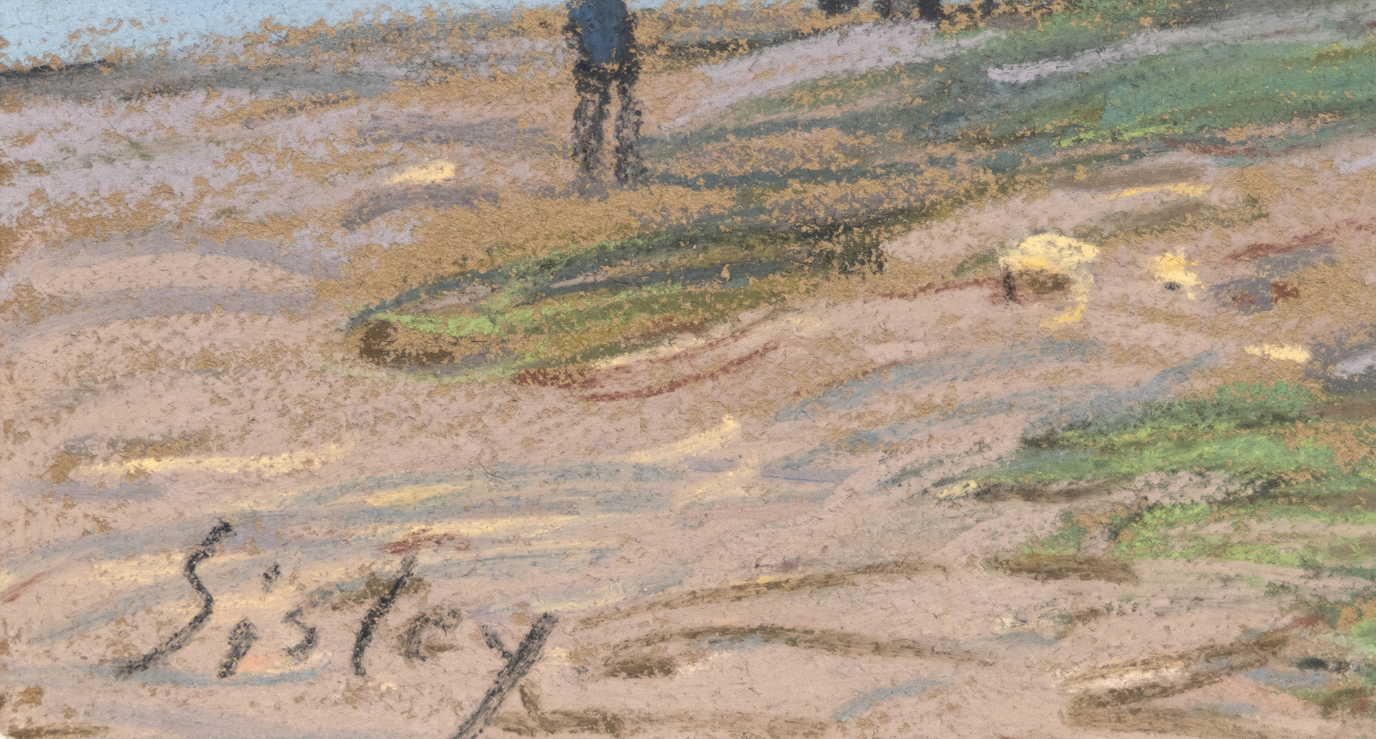 ALFRED SISLEY - Vaches au paturage sur les bords de la Seine ALFRED SISLEY - Vaches au paturage sur les bords de la Seine - pastel on paper - 11 1/4 x 15 1/2 in.