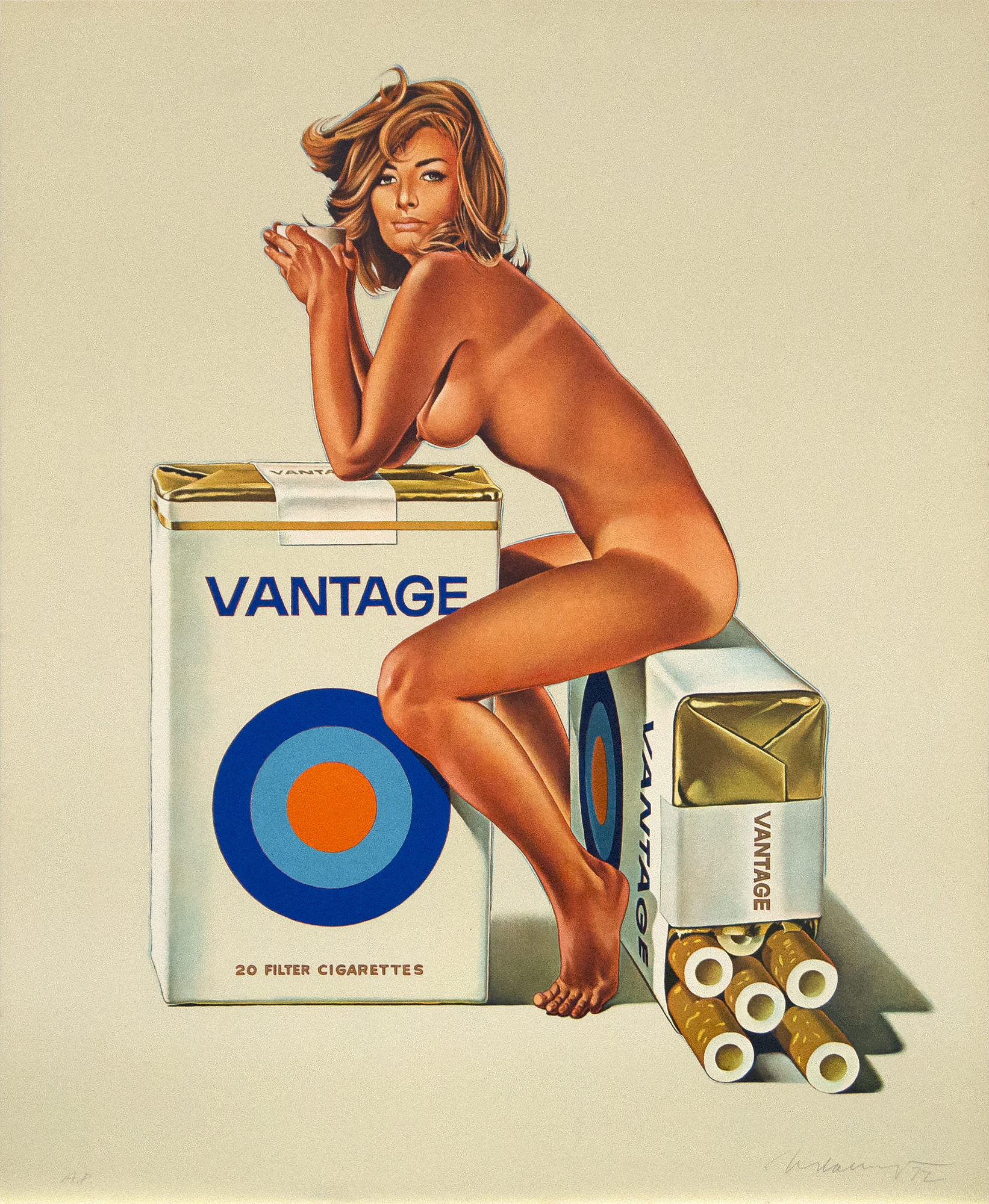 MEL RAMOS - Tomato Catsup; A.C. Annie; Lola Cola; Tobacco Red MEL RAMOS - Tomato Catsup; A.C. Annie; Lola Cola; Tobacco Red - vier farbig gedruckte Offsetlithographien - 30 3/4 x 25 1/4 in. each.