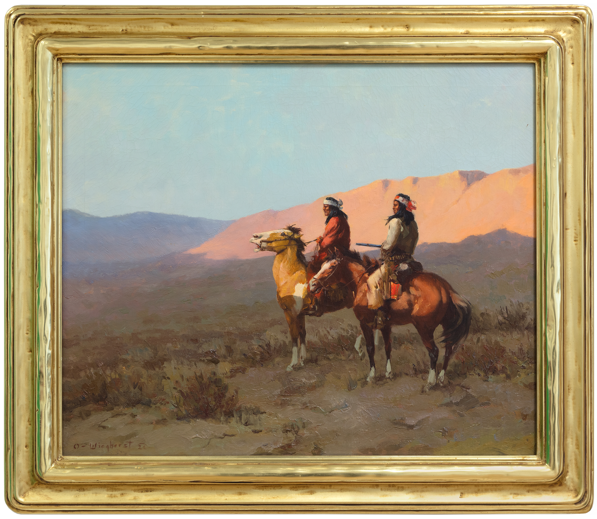 OLAF WIEGHORST - Apaches OLAF WIEGHORST - Apaches - oil on canvas - 20 x 24 in.