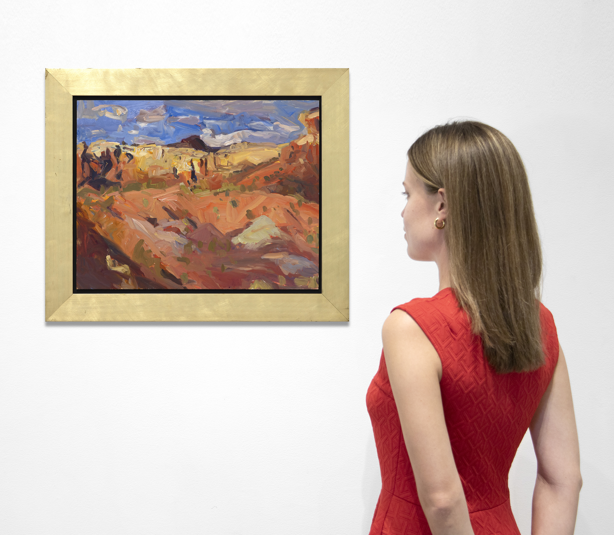 In 1995, Duncan Martin left full-time teaching at the Principia College Studio Art facility to focus on painting and lived in New Mexico, Arizona, and Colorado. Although he later returned to serve as a Professor of Art and Chair of the Art and Art History Department, he is retired and entirely devoted to en plein air landscape painting today. Martin usually begins with long, bold strokes using a palette knife or brush and adjusts with strokes that become smaller, more controlled, and more detailed. He continues to observe, making visual assessments and incremental finishing touches using both ends of the brush. As a painter, Martin is interested in something other than creating facile representational paintings. Instead, he hopes to understand some essential truth not necessarily revealed in its physical details.
