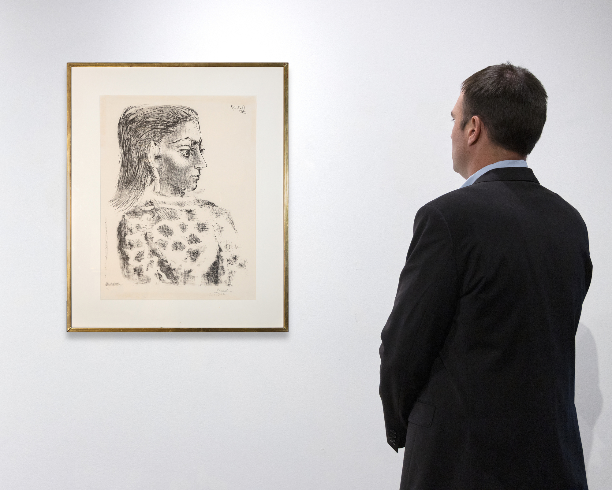 PABLO PICASSO - Buste au Corsage à Carreaux PABLO PICASSO - Buste au Corsage à Carreaux - lithograph - 24 1/2 x 18 3/4 in.
