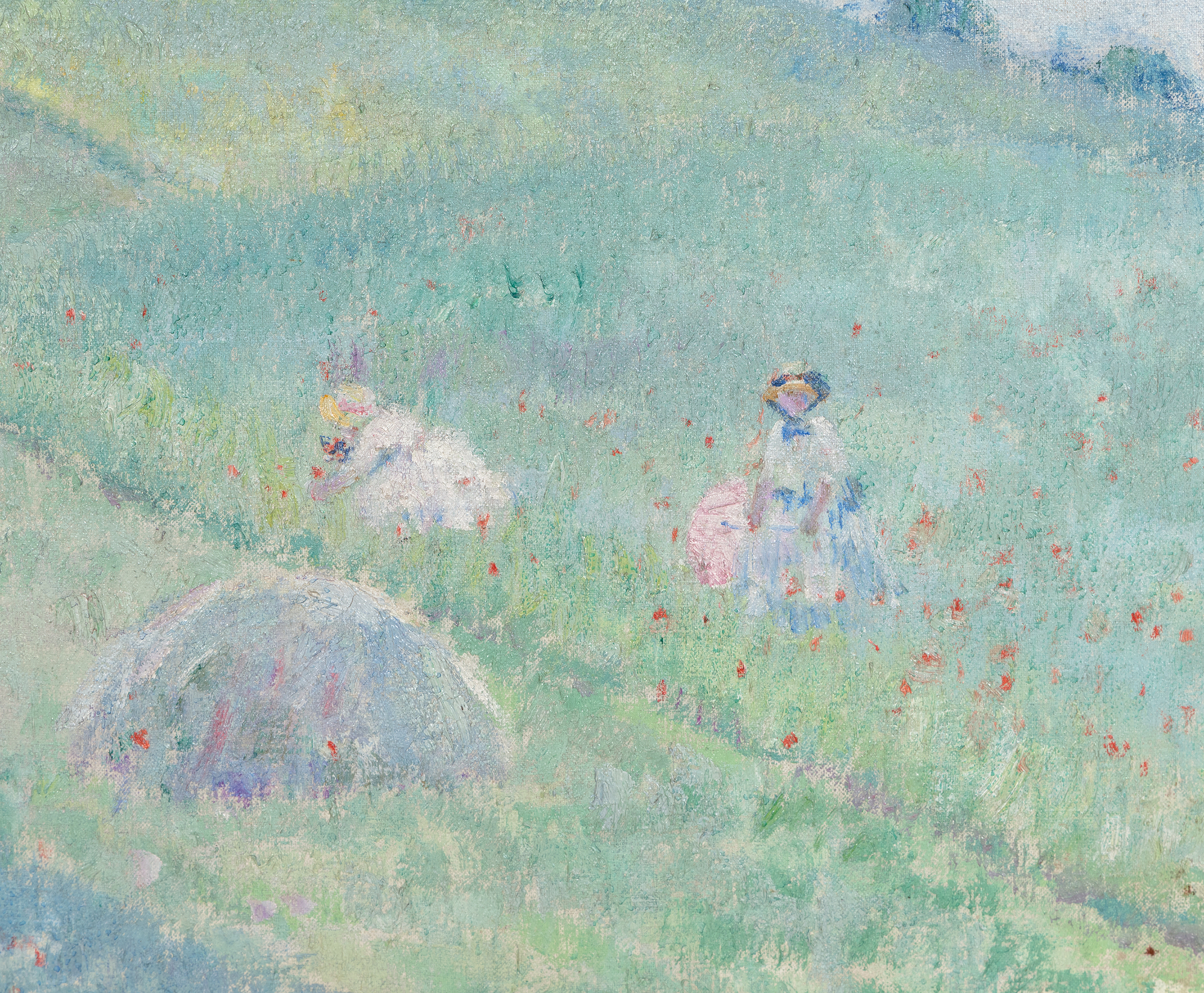 FREDERICK CARL FRIESEKE - Hill at Giverny فريدريك كارل فريسكي - هيل آت جيفرني - زيت على قماش - 25 1/4 × 31 1/4 بوصة.
