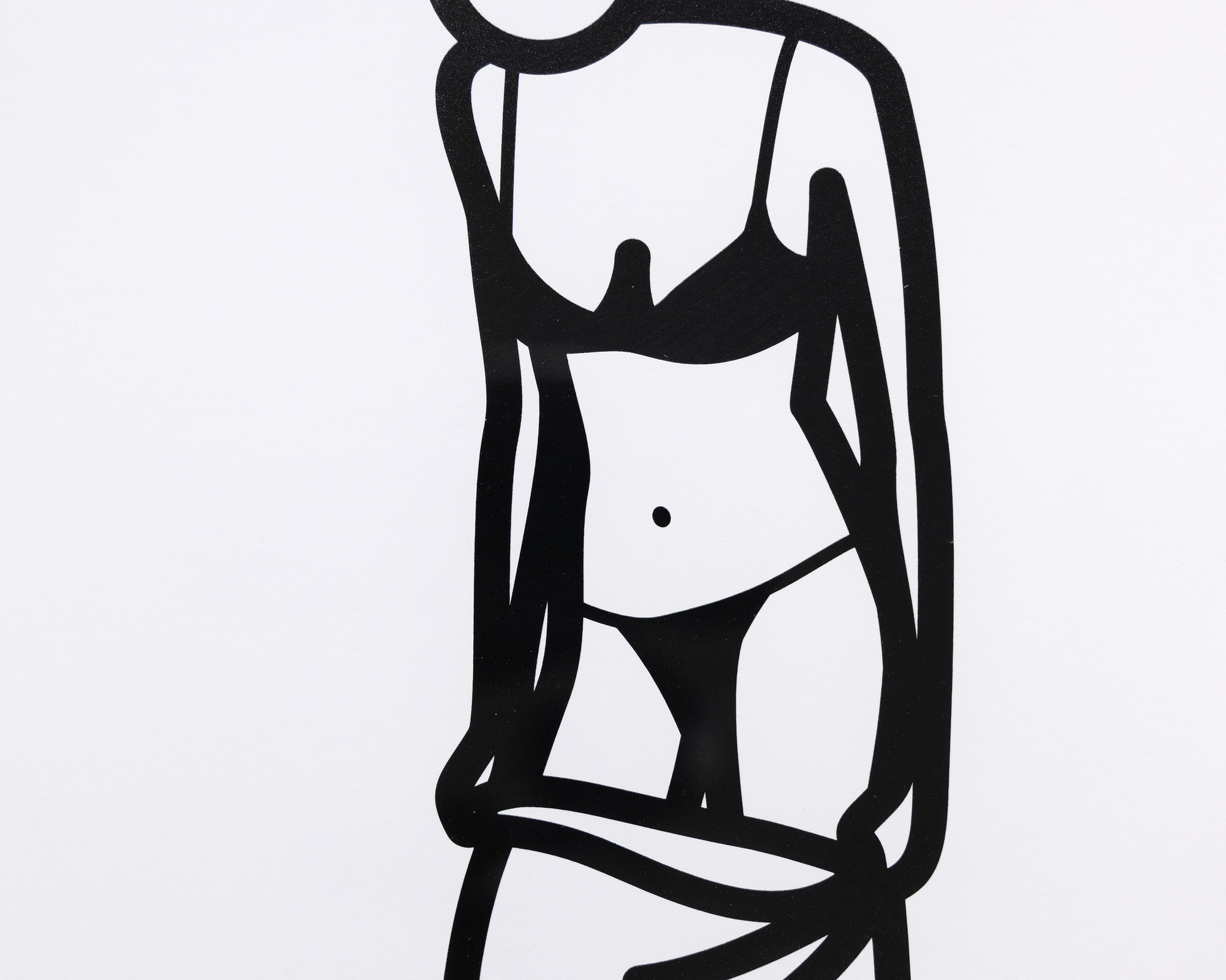 JULIAN OPIE - Bijou Gets Undressed 8 JULIAN OPIE - Bijou Gets Undressed 8 - screenprint on Fedrigoni Sirio paper - 20 1/2 x 38 1/8 in.