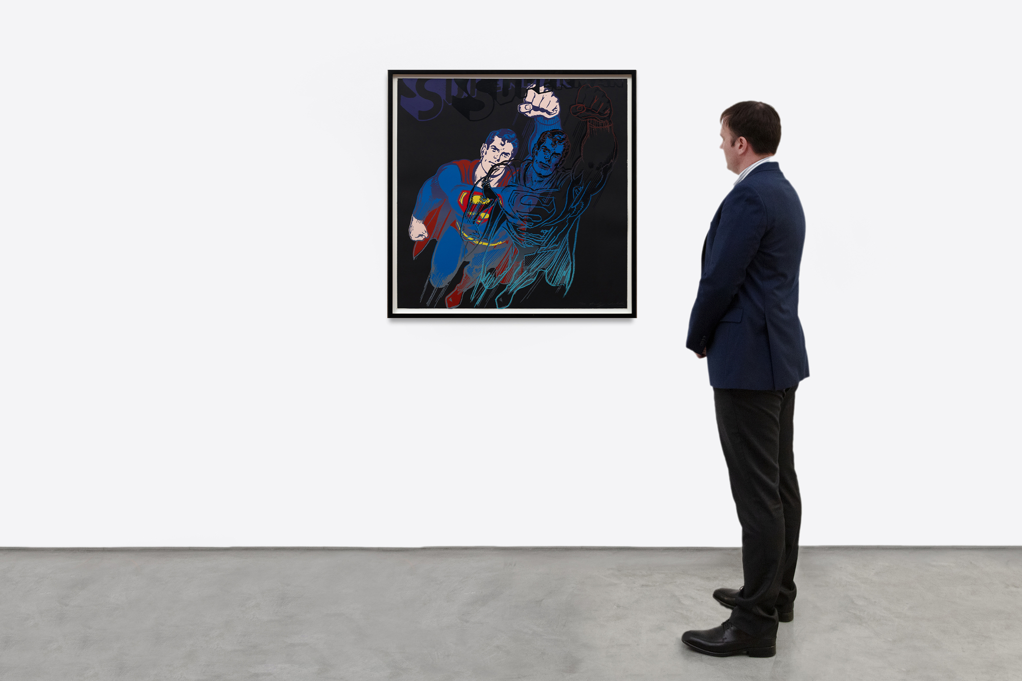 ANDY WARHOL - Superman (II.260) - 丝网版画 - 38 x 38 英寸。