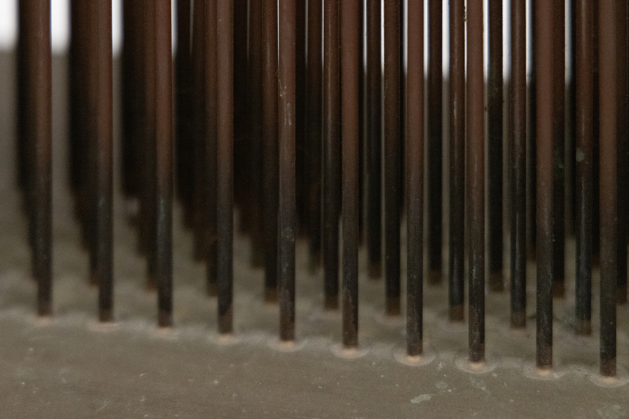 HARRY BERTOIA - Untitled (Sounding Sculpture) <div><font face=Calibri size=3 color=black>Harry Bertoia was an authentic visionary in art, and they are rare. Of those whose métier is sculpture, Alexander Calder and Harry Bertoia are the twentieth-century American standouts. They are engineers of beauty; their creative currency is feats of invention and pure artistry that honor our experience of them (if we are willing to quiet our mind) as if a sacred event. It was Duchamp who suggested Calder call his kinetic works “mobiles”, but it was up to Bertoia himself to coin a word to describe something for which there was little precedent. Visually precise, kinetic, and offering resonant, vibratory sound, a “Sonambient” sculpture is at once a metaphor for our sentient experience in the world yet capable of inducing an aura of transcendent experience. Given that insight, it is easy to understand Bertoia’s view that “I don’t hold onto terms like music and sculpture anymore. Those old distinctions have lost all their meaning.”</font></div>
<br>
<br><div> </div>
<br>
<br><div><font face=Calibri size=3 color=black>The present “Sonambient” sculpture is a forty-eight-inch-tall curtain of thin-gauged tines. Once activated, it becomes a 15 3/4 inch long, 8 inches deep wall of sound. Five rows of narrow tines are staggered in number, alternating between 30 and 29 tines that, when activated, present as an undulating wall of sound. When touched or moved by air currents, the rods produce a sound that, while metallic, does not betray its source of inspiration: the serene connection Bertoia felt in observing the gentle undulating movement of desert grasses. As always, this is a Bertoia sculpture that invites participation in the experience of changing shapes and sounds, a participatory work that asks us to be present in the moment, to connect across time with the object and its creator.</font></div>