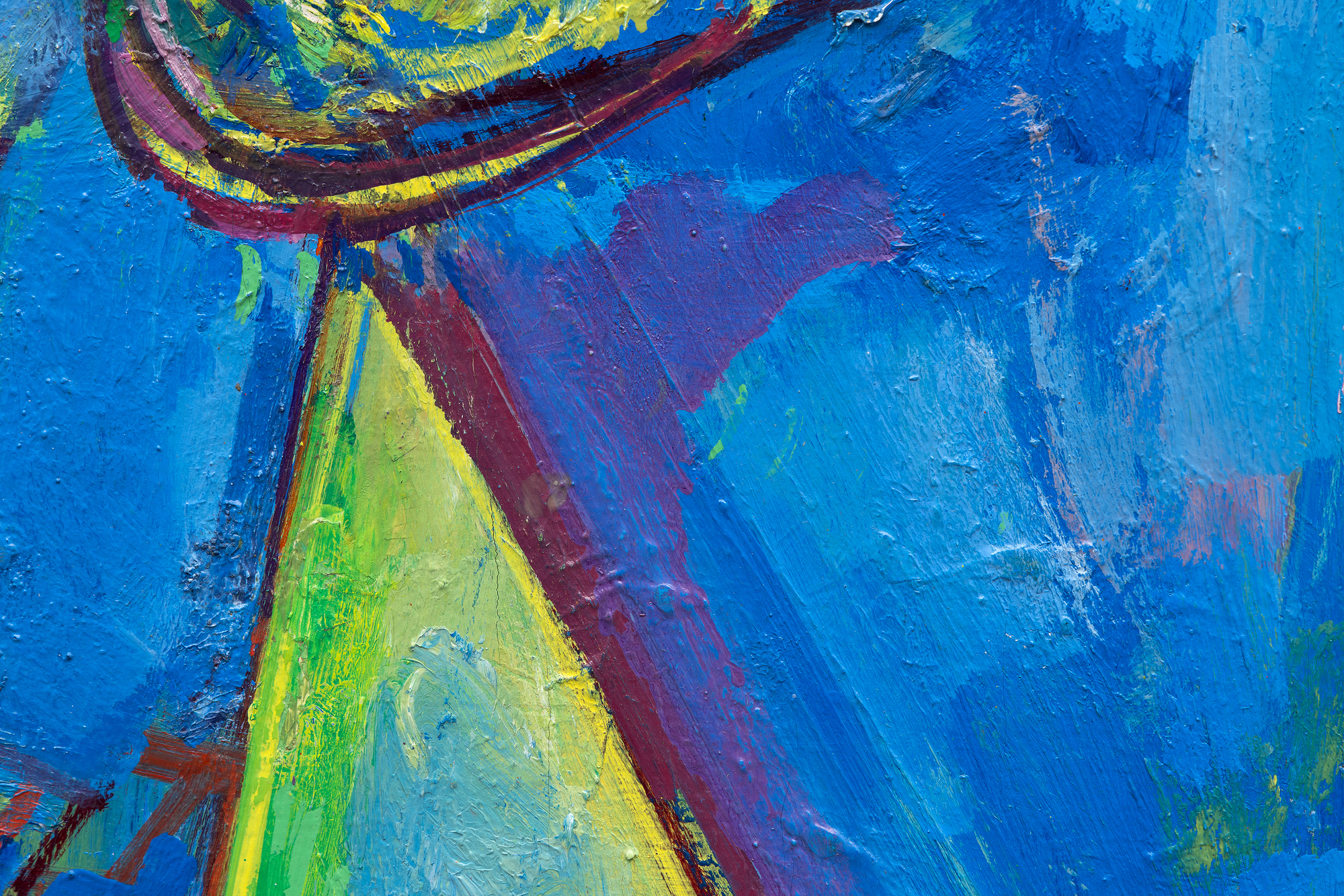 HANS HOFMANN - The Zoo <div><font face=Lato size=3 color=black>Hans Hofmann's <em>The Zoo</em> (1944) brims with playful energy, its abstract forms suggesting a whimsical exploration of animalistic shapes and gestures. Dominated by a vivid blue field punctuated by bold strokes of red, green, and yellow, the formal elements and composition provide a lively interplay of color. While the title invites the viewer to seek out zoo-like references, the forms are ambiguous yet evocative: sweeping red arcs might suggest the curve of a tail, while the triangular green shape evokes the profile of an enclosure or a cage. The painting captures not the literal essence of a zoo but the dynamism and movement one might associate with such a space.</font></div><br><br><div> </div><br><br><div><font face=Lato size=3 color=black>Heavily influenced by Surrealist automatism and the biomorphic forms of Joan Miró, the organic shapes and bold colors seem to pulse with life, blurring the boundary between abstraction and figuration. Yet, unlike Miró's delicate dreamscapes, Hofmann's brushwork carries a muscular energy, grounding the composition in his signature gestural style.</font></div><br><br><div><font face=Lato size=3 color=black><em>The Zoo</em> reflects Hofmann's ability to balance spontaneity with deliberate compositional choices. The result is a vibrant, joy-filled work that celebrates the world's visual complexity and the boundless creative freedom of abstraction during this pivotal phase of his career.</font></div>