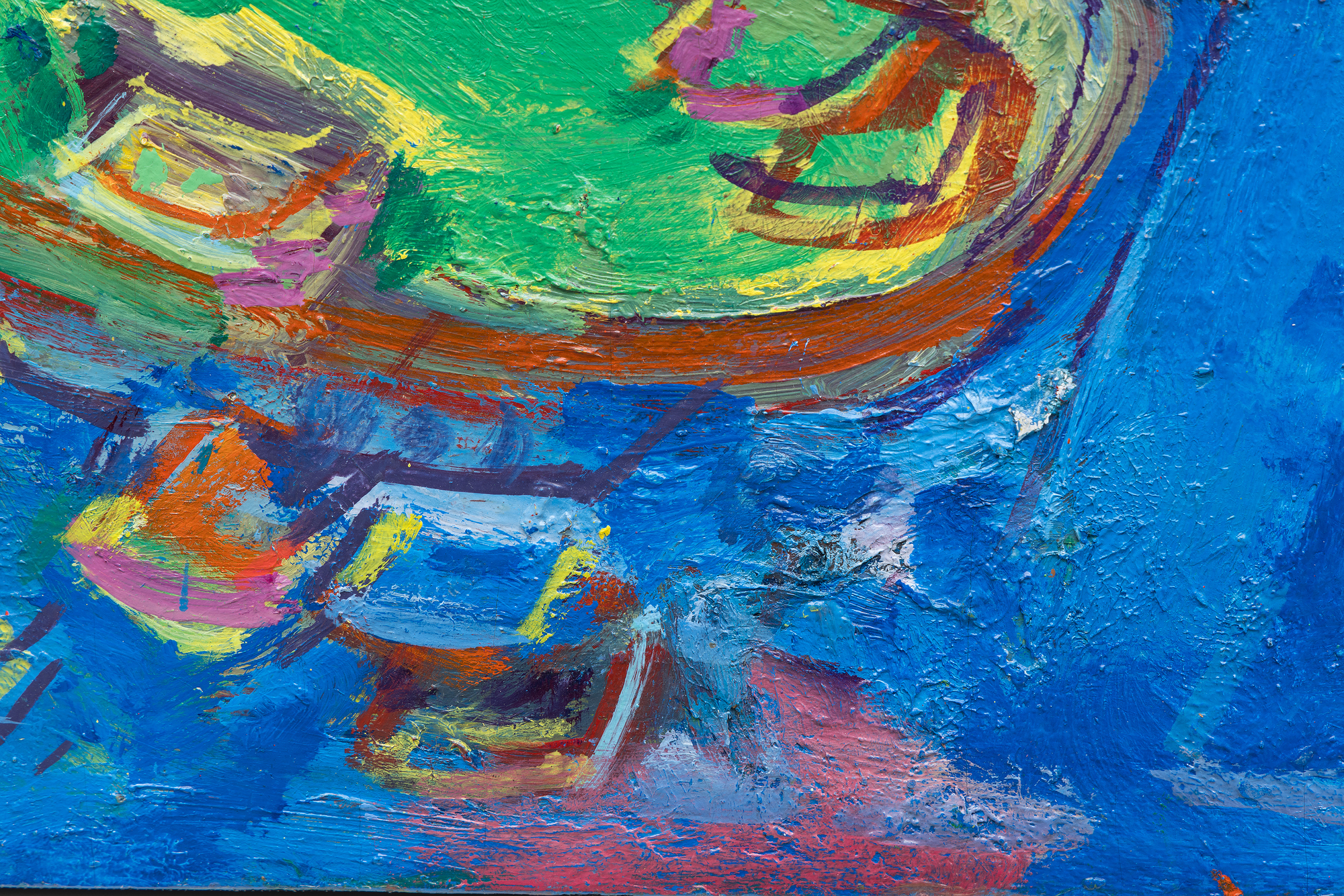 HANS HOFMANN - The Zoo <div><font face=Lato size=3 color=black>Hans Hofmann's <em>The Zoo</em> (1944) brims with playful energy, its abstract forms suggesting a whimsical exploration of animalistic shapes and gestures. Dominated by a vivid blue field punctuated by bold strokes of red, green, and yellow, the formal elements and composition provide a lively interplay of color. While the title invites the viewer to seek out zoo-like references, the forms are ambiguous yet evocative: sweeping red arcs might suggest the curve of a tail, while the triangular green shape evokes the profile of an enclosure or a cage. The painting captures not the literal essence of a zoo but the dynamism and movement one might associate with such a space.</font></div><br><br><div> </div><br><br><div><font face=Lato size=3 color=black>Heavily influenced by Surrealist automatism and the biomorphic forms of Joan Miró, the organic shapes and bold colors seem to pulse with life, blurring the boundary between abstraction and figuration. Yet, unlike Miró's delicate dreamscapes, Hofmann's brushwork carries a muscular energy, grounding the composition in his signature gestural style.</font></div><br><br><div><font face=Lato size=3 color=black><em>The Zoo</em> reflects Hofmann's ability to balance spontaneity with deliberate compositional choices. The result is a vibrant, joy-filled work that celebrates the world's visual complexity and the boundless creative freedom of abstraction during this pivotal phase of his career.</font></div>