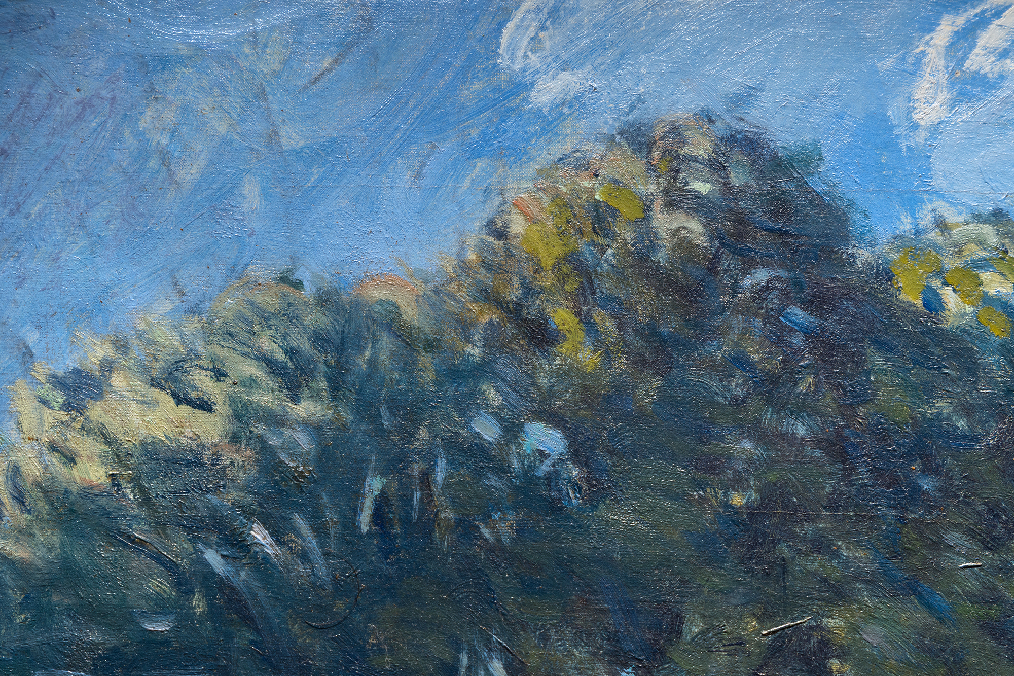 <div>Alfred Sisley’s Cavalier en lisière de forêt (Horseman on the Edge of the Forest), from 1875, is a luminous painting depicting a tranquil road near Marly-le-Roi, where Sisley found creative renewal after moving from Paris’s Batignolles quarter. This work, included in the 2021 catalogue raisonné of the work of Alfred Sisley prepared by Francois Daulte with Galerie Brame &amp; Lorenceau and the Comité Alfred Sisley as no.196, showcases his unrivaled commitment to plein-air painting, even compared to Impressionist peers like Monet and Pissarro. Likely executed entirely outdoors, it captures the immediacy of a summer morning with feathery brushstrokes of muted greens, ochres, and blues, rendering a path winding into a forest, a lone horseman, and two figures—one with a parasol. </div><br><br><div>&nbsp;</div><br><br><div>Sisley’s move to Marly-le-Roi, driven by a love for greenery and the need to support his young family amid financial strain post-Franco-Prussian War, shaped this work. Painted after the 1874 Impressionist exhibition’s disappointing sales, it reflects resilience. The diffused light and geometric composition—path and trees anchoring a vast sky—evoke the region’s gentle haze. Camille Pissarro, a close colleague, hailed Sisley as “a great and beautiful artist, in my opinion he is a master equal to the greatest” (Pissarro, quoted in C. Lloyd, ‘Alfred Sisley and the Purity of Vision’, pp. 5-33, M. Stevens (ed.), Alfred Sisley, exh. cat., New Haven and London, 1992, p. 8). The 2021 Brame and Lorenceau catalogue notes 360 of Sisley’s 1,013 oil paintings reside in museums, affirming his legacy. </div><br><br><div>&nbsp;</div><br><br><div>This concise yet evocative piece offers collectors a rare glimpse into Sisley’s mastery, blending nature’s beauty with Impressionist innovation. </div>