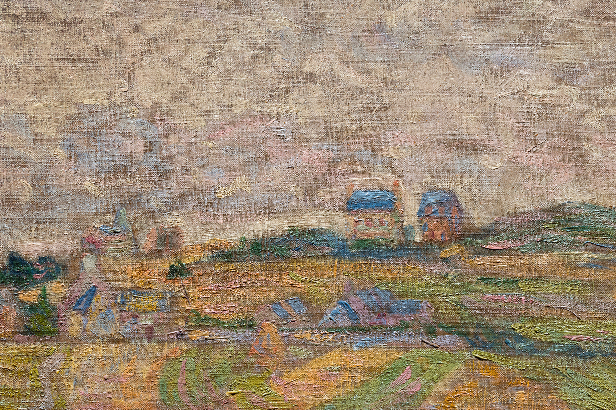 <div><font face=Lato size=3 color=black>Paul Signac’s <em>Saint-Briac. D’une fenêtre</em> (1885) captures the quiet beauty of the Breton landscape at a pivotal moment in the artist’s evolution from Impressionism to Neo-Impressionism. Painted during one of his frequent stays in Saint-Briac-sur-Mer, a coastal village in Brittany, this work reflects Signac’s early fascination with the play of light, color, and atmosphere before his full embrace of </font><font<br>face=HelveticaNeue size=3 color="#191919">Pointilist </font><font face=Lato<br>size=3 color=black>technique. The composition, framed as if viewed from a window, balances structured geometry with painterly spontaneity, suggesting the artist’s growing concern with order and harmony in nature.</font></div><br><br><div>&nbsp;</div><br><br><div><font face=Lato size=3 color=black>The work once belonged to the French composer and conductor Jules Rivière and has been discussed in major art historical texts, including <em>Connaissance des Arts</em> (1956), Sophie Monneret’s <em>L’Impressionisme et son époque</em> (1980), and Françoise Cachin’s <em>Signac: Catalogue raisonné de l’oeuvre peint</em> (2000), where it is illustrated as entry no. 102. Comparable examples from the same Saint-Briac series are housed in the Metropolitan Museum of Art, the Art Institute of Chicago, and the Carnegie Museum of Art. Collectively, these works reveal Signac’s transition toward the structured luminosity that would soon define Neo-Impressionism and secure his place among the leading innovators of modern painting.</font></div>