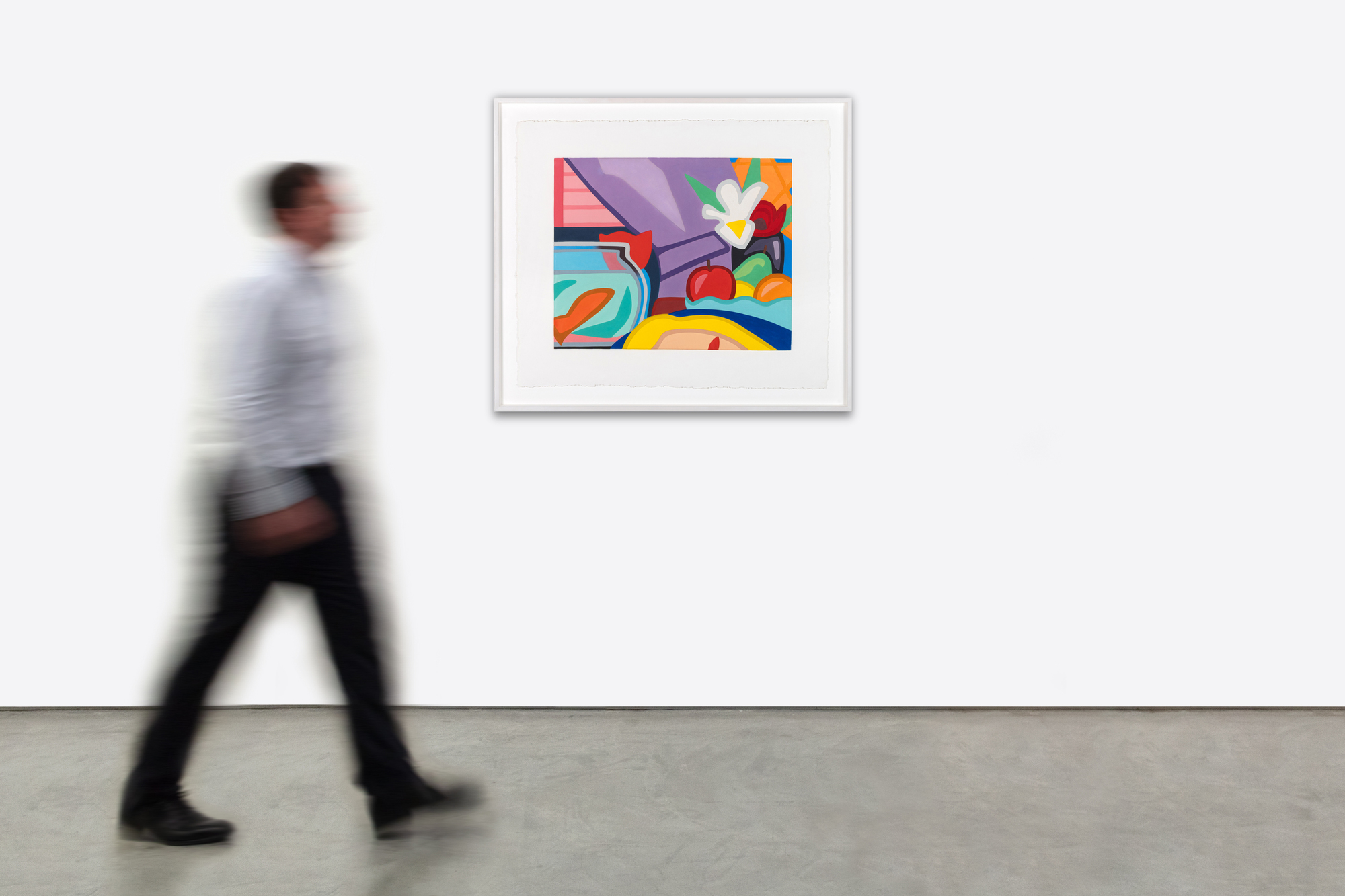 汤姆·韦塞尔曼 - 《金发女郎与金鱼静物》 - 手工纸上Mixografia®印刷 - 33 1/4 x 38 3/4 英寸