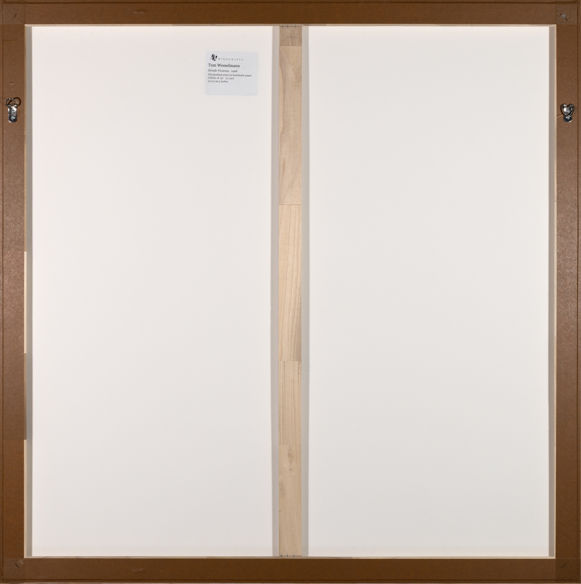 汤姆·韦塞尔曼 - 金发薇薇安 - 手工纸上Mixografia®印刷 - 40 1/2 x 40 1/2 英寸