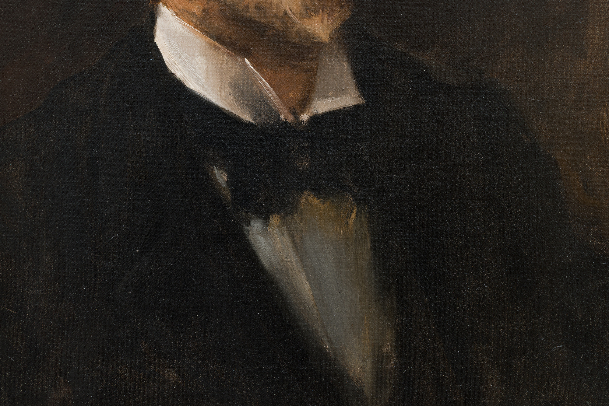 ウィリアム・メリット・チェイス - 画家アルバート・ベック・ウェンツェルの肖像 - 油彩・キャンバス - 20×16インチ