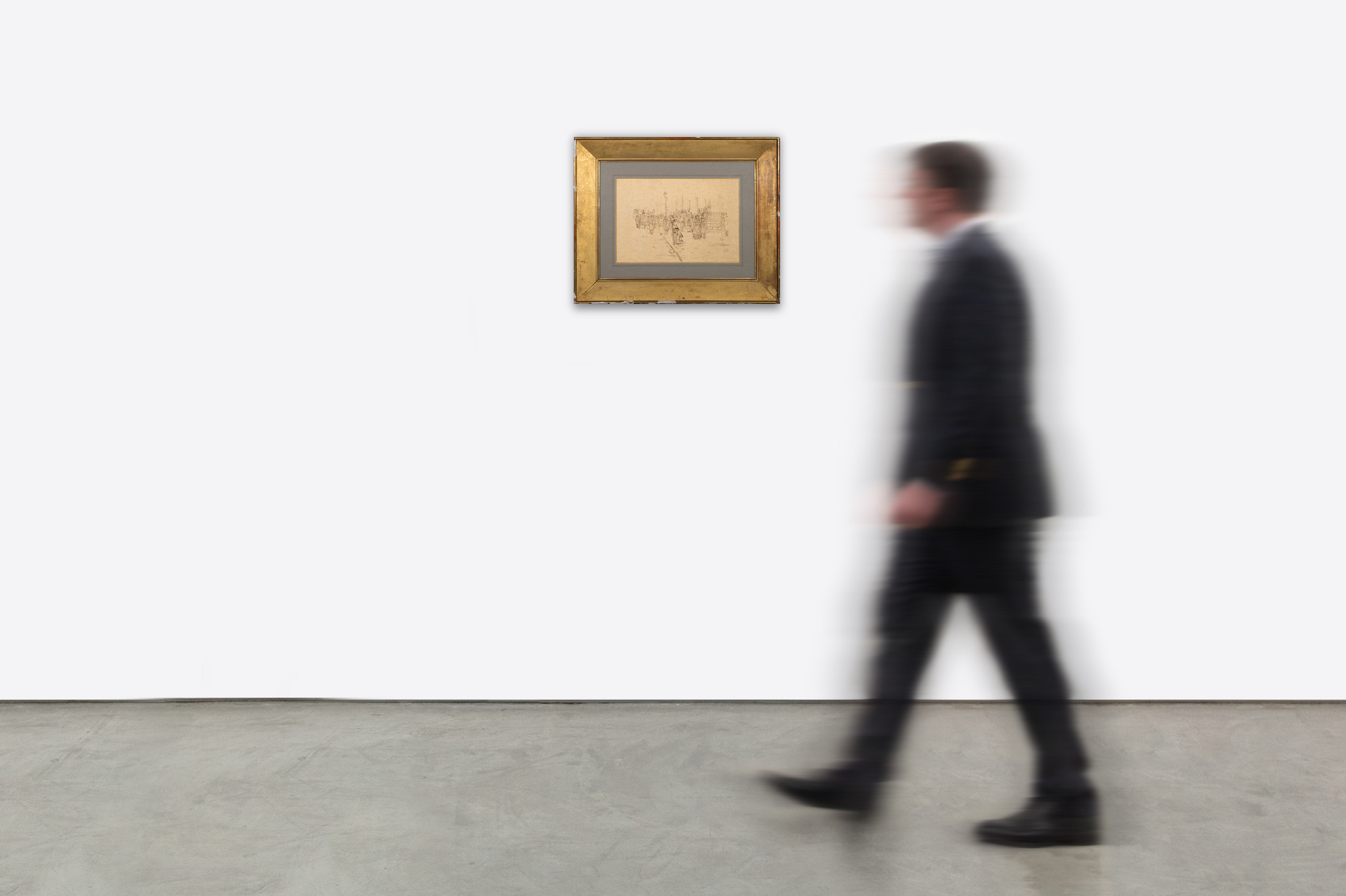 JEAN BERAUD – Le Dimanche près de St Philippe du Rouleprès de StPhilippe duRoule – Tusche auf Papier – 27,3 x 40 cm