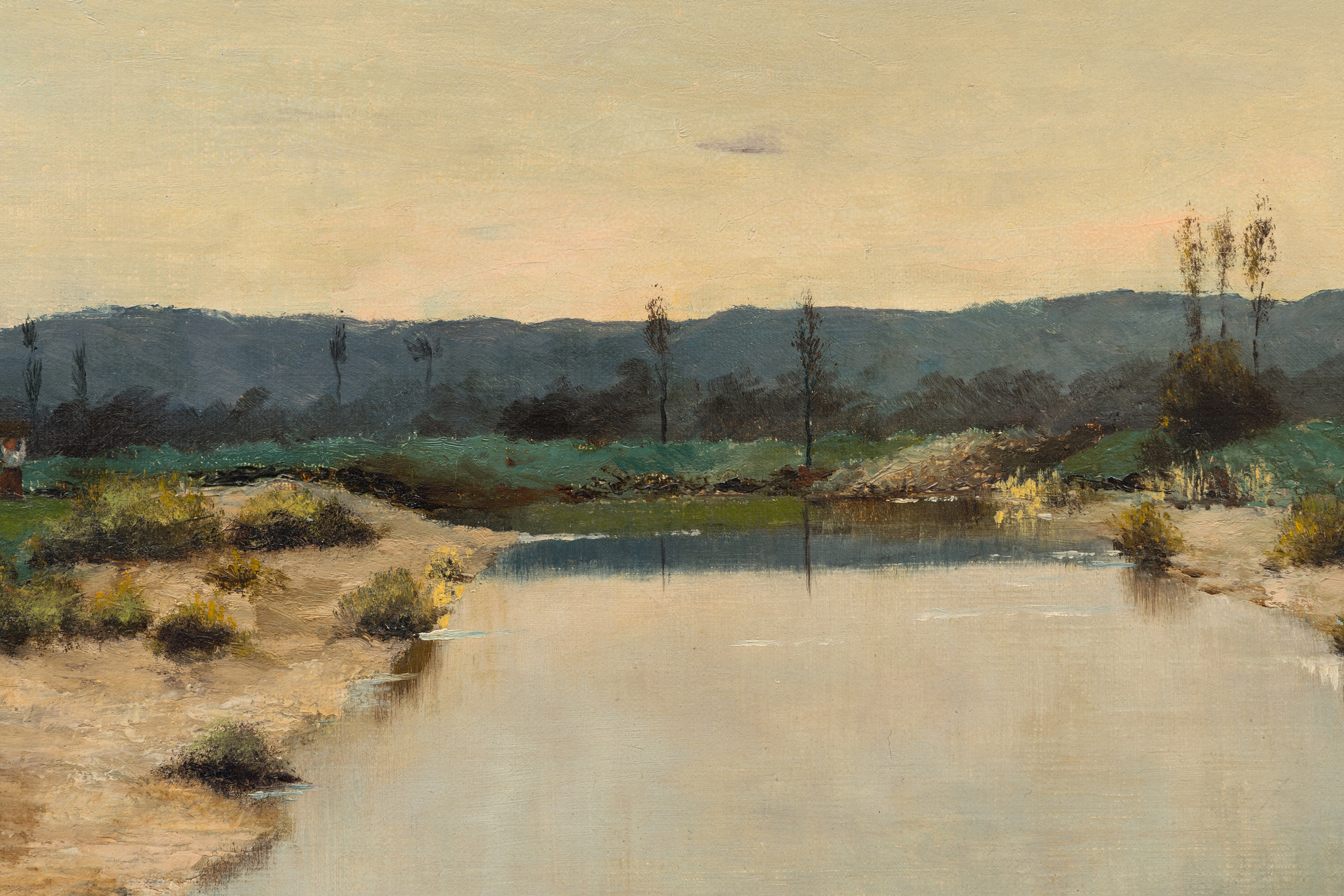 詹姆斯·麦克杜格尔·哈特 - 《风景》1884年 - 油画布面 - 17 x 24 1/8 英寸