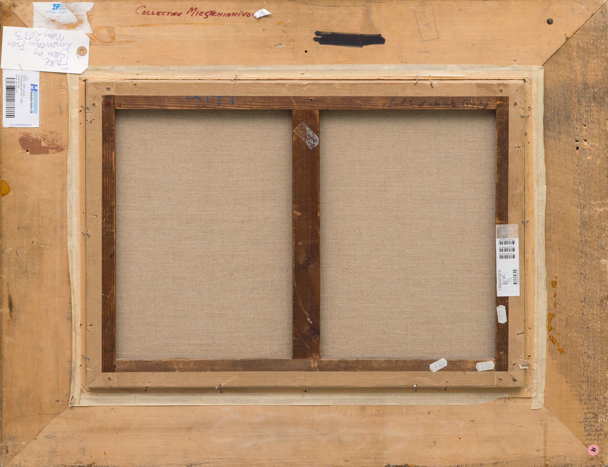 詹姆斯·麦克杜格尔·哈特 - 《风景》1884年 - 油画布面 - 17 x 24 1/8 英寸