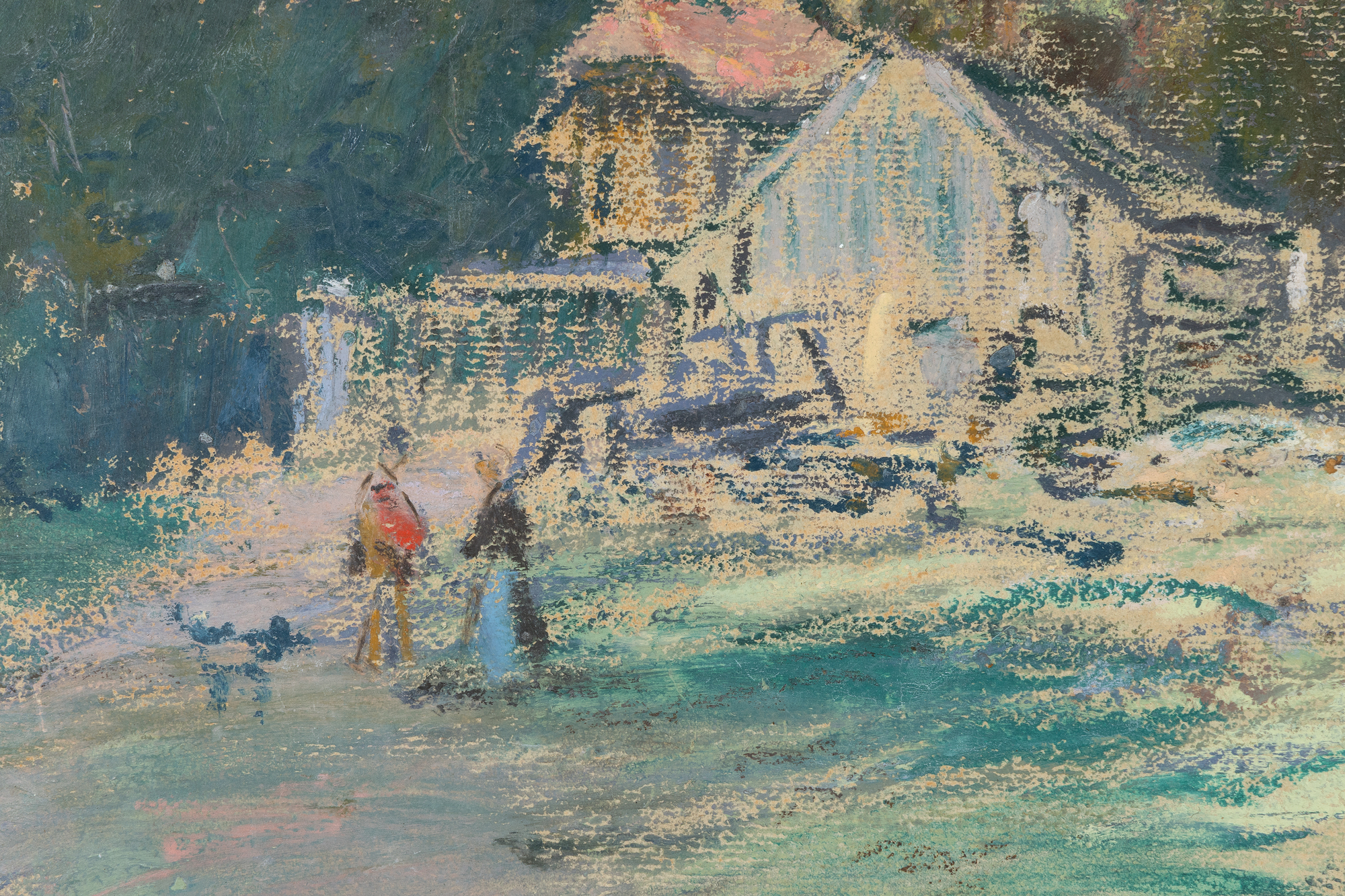 ז'אן-פרנסואה רפאלי - נוף - פסטל על קרטון - 17 5/8 x 23 1/2 אינץ'.