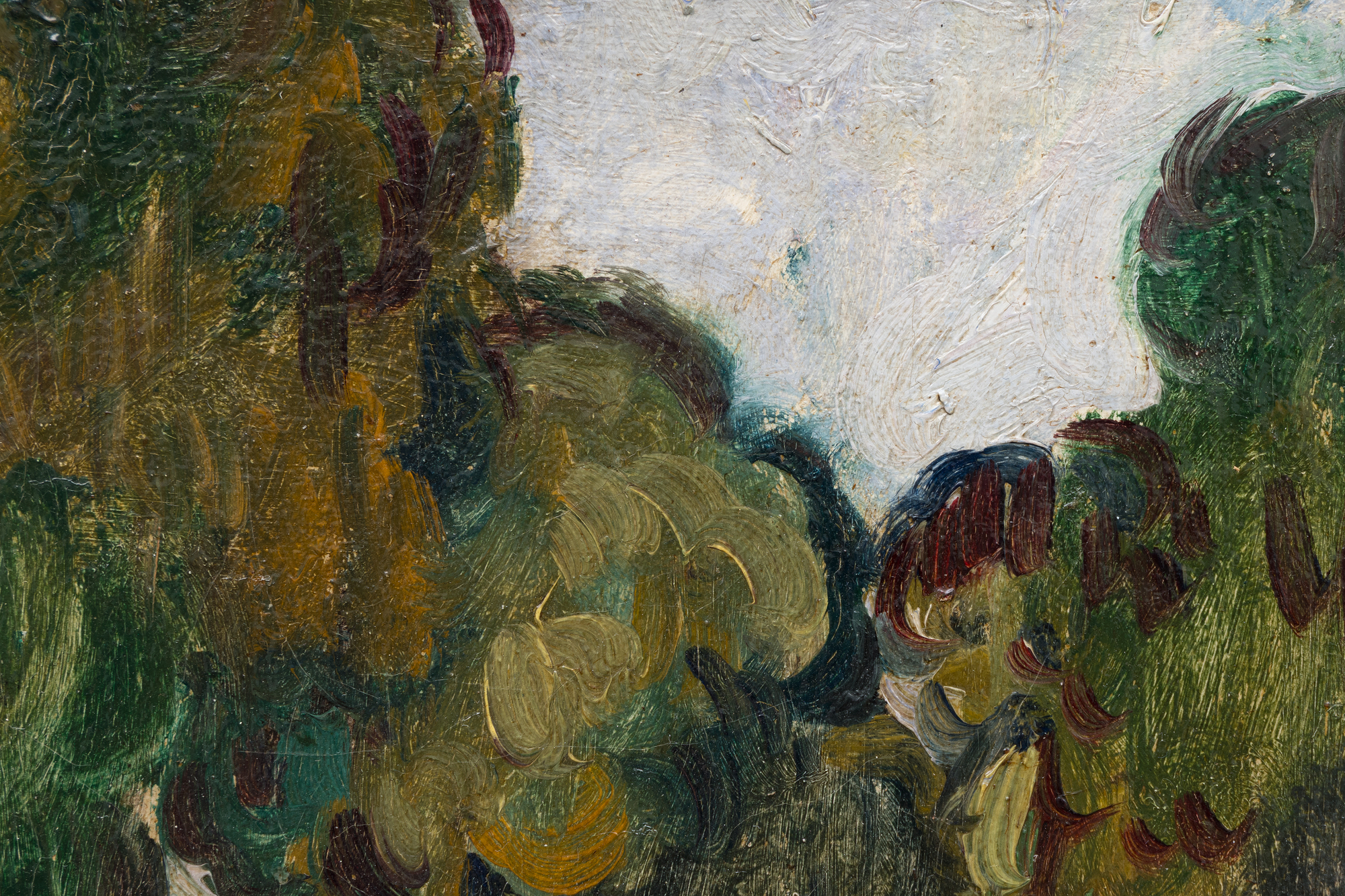 LOUIS VALTAT - Allée d'arbres - oil on canvas - 7 5/8 x 9 1/2 in.