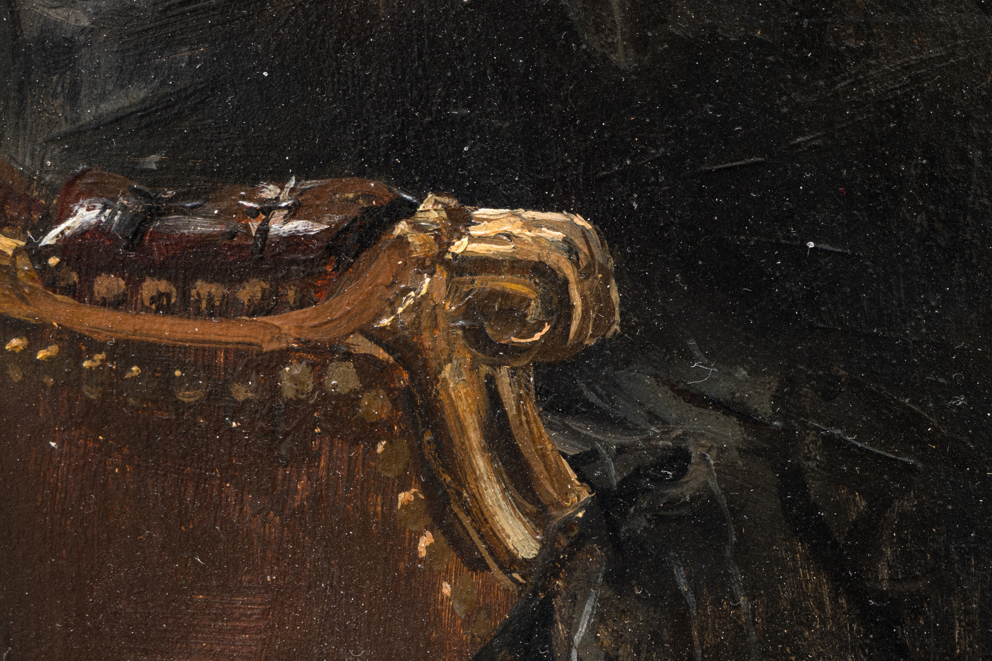 アルフレッド・スティーブンス - 鑑識家 - 油彩・板 - 8 7/8 x 6 7/8 インチ