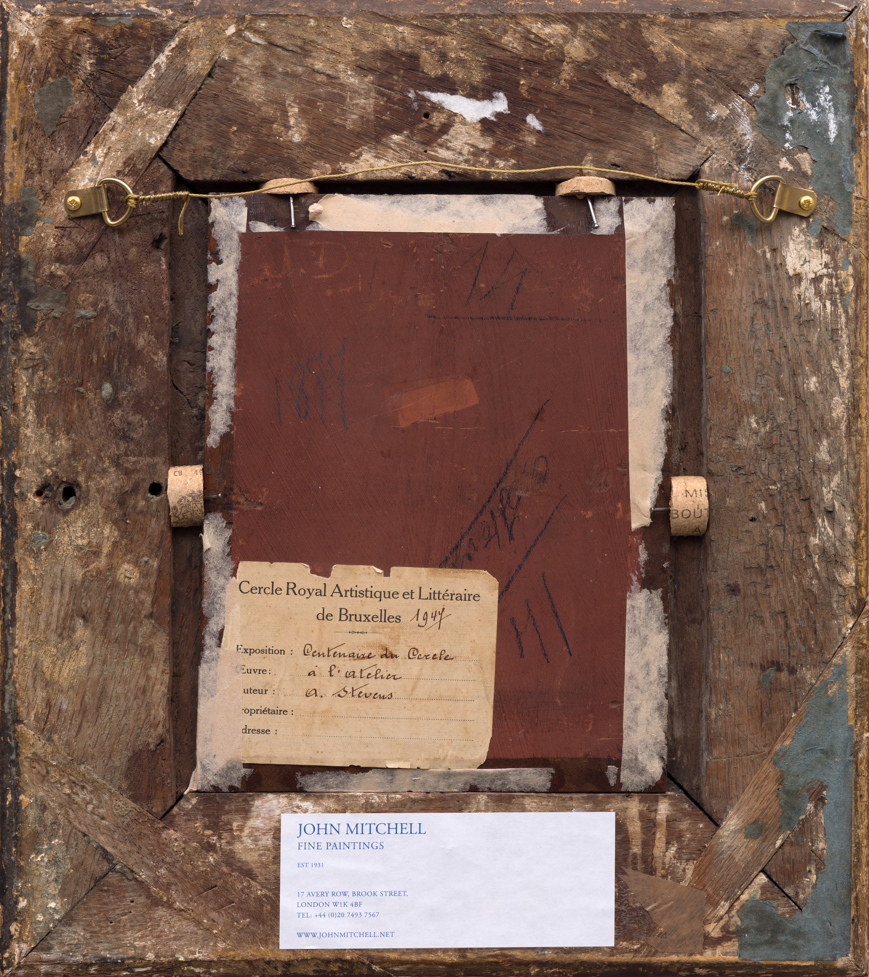 アルフレッド・スティーブンス - 鑑識家 - 油彩・板 - 8 7/8 x 6 7/8 インチ