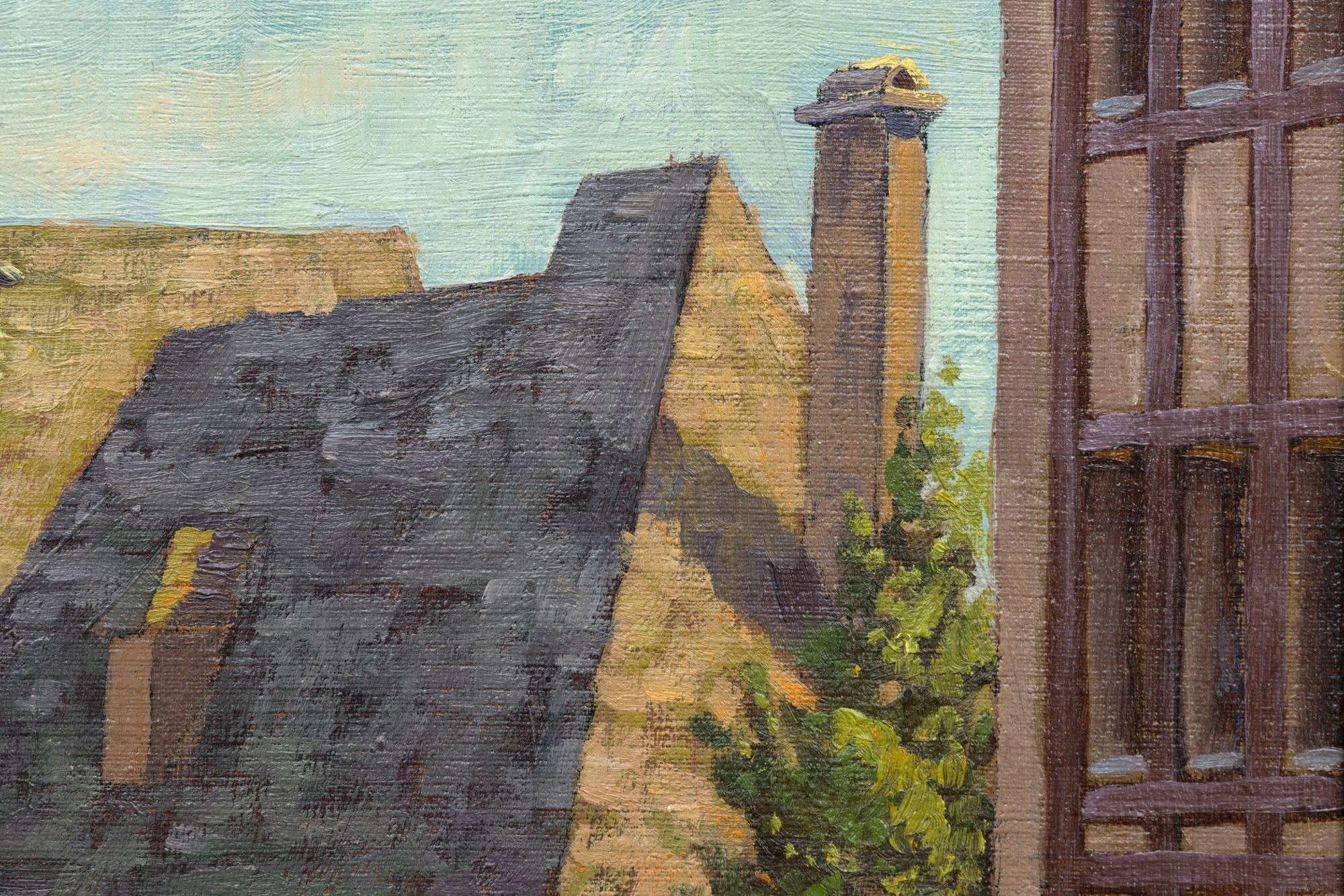 PAUL GRIMM - Normandy Village, Hollywood Los Angeles - oil on canvas board - 18 x 24 in.