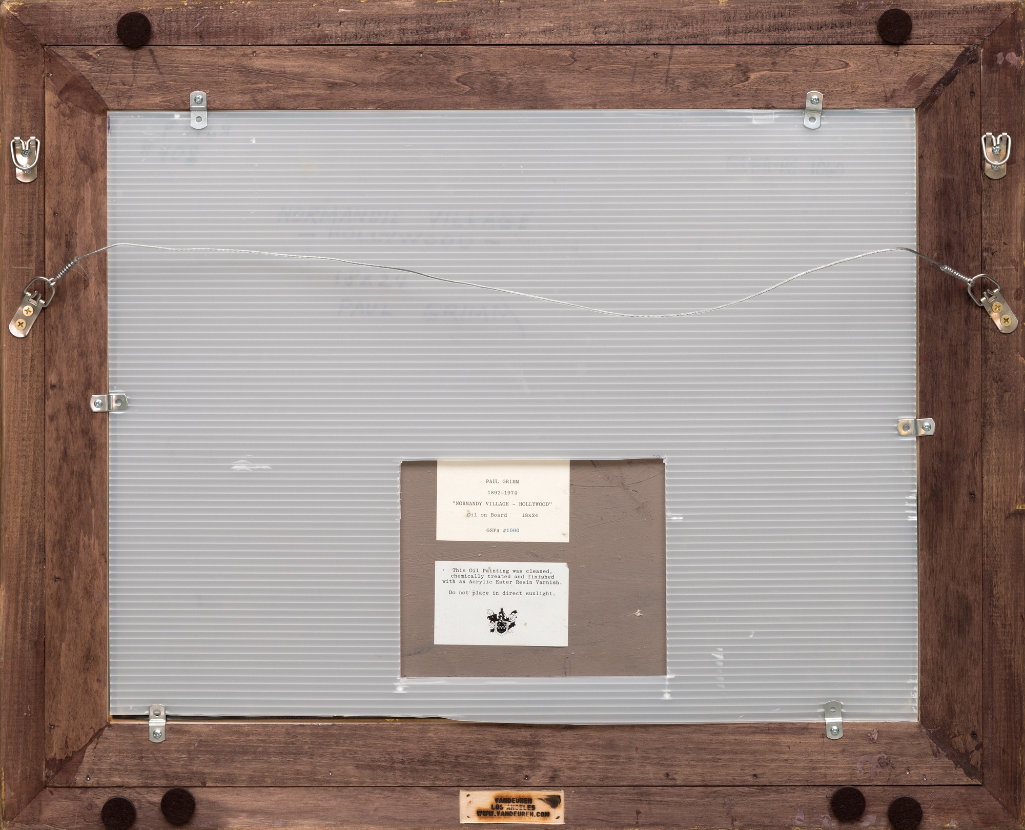 PAUL GRIMM - Normandy Village, Hollywood Los Angeles - oil on canvas board - 18 x 24 in.