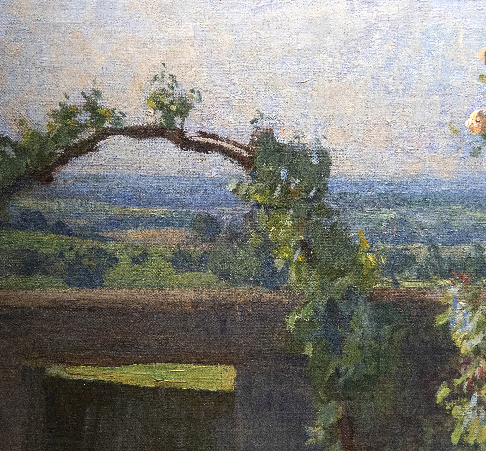GUSTAVE CAILLEBOTTE - Vue du jardin de l’artiste et de la Vallée de I'Yerres GUSTAVE CAILLEBOTTE - Vue du jardin de l’artiste et de la Vallée de I'Yerres - oil on canvas - 19 1/8 x 25 1/2 in.