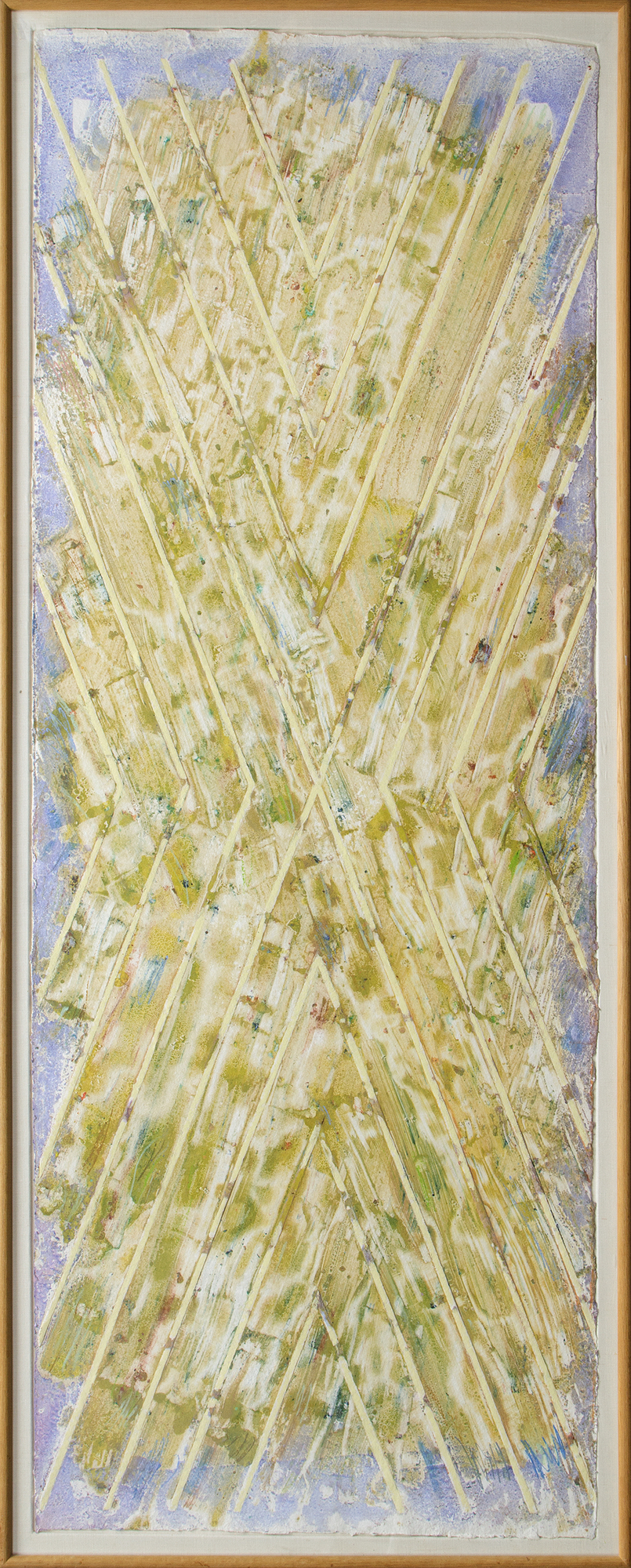 KENNETH NOLAND - Winds 82-23 KENNETH NOLAND - Winds 82-23 - painted monotype on handmade paper - 86 1/2 x 31 3/8 in.
