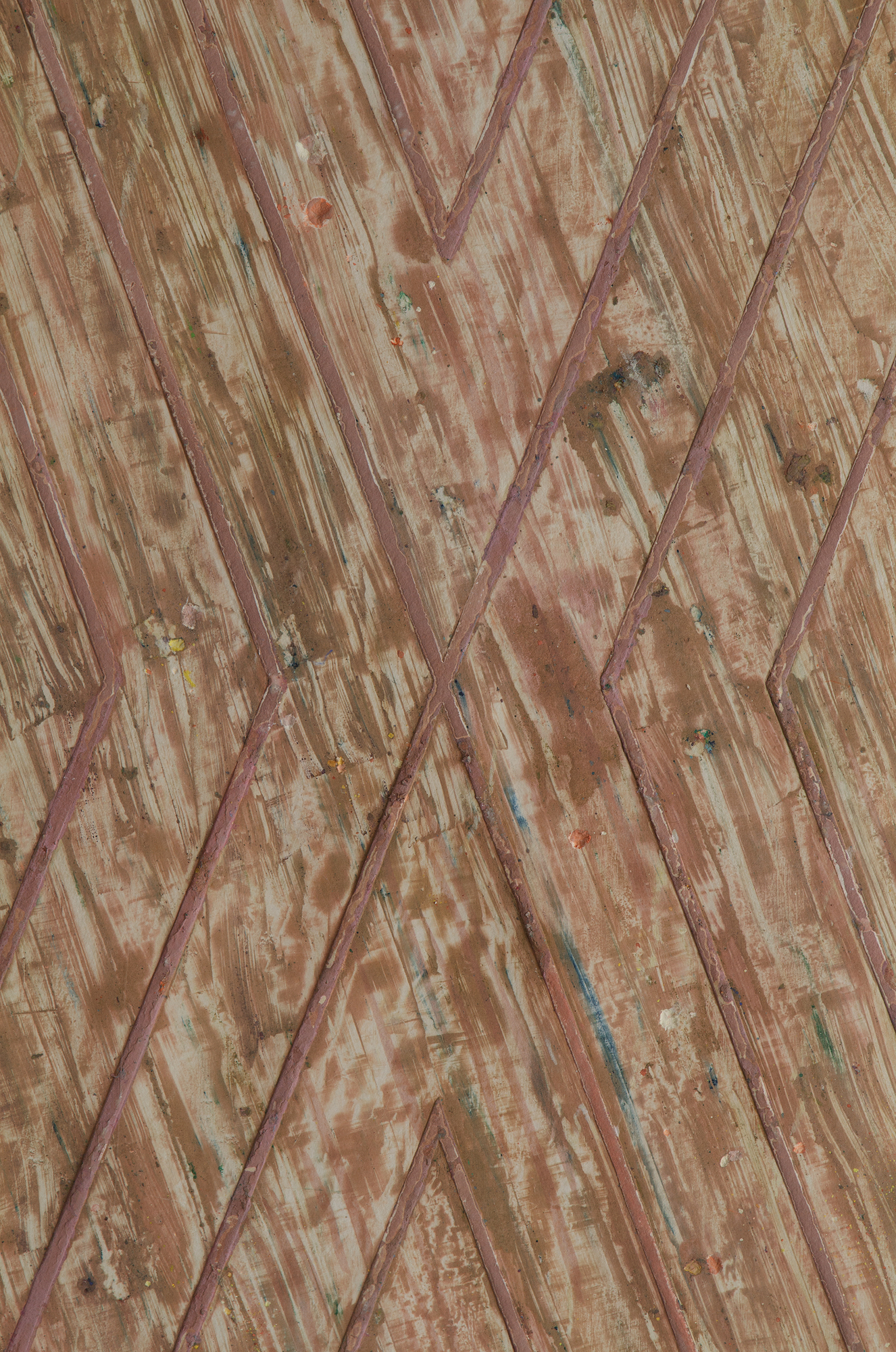 KENNETH NOLAND - Winds 82-08 كينيث نولو-الرياح 82-08-رسمت النمط الأحادي علي الورق المصنوع يدويا-86 × 32 في.