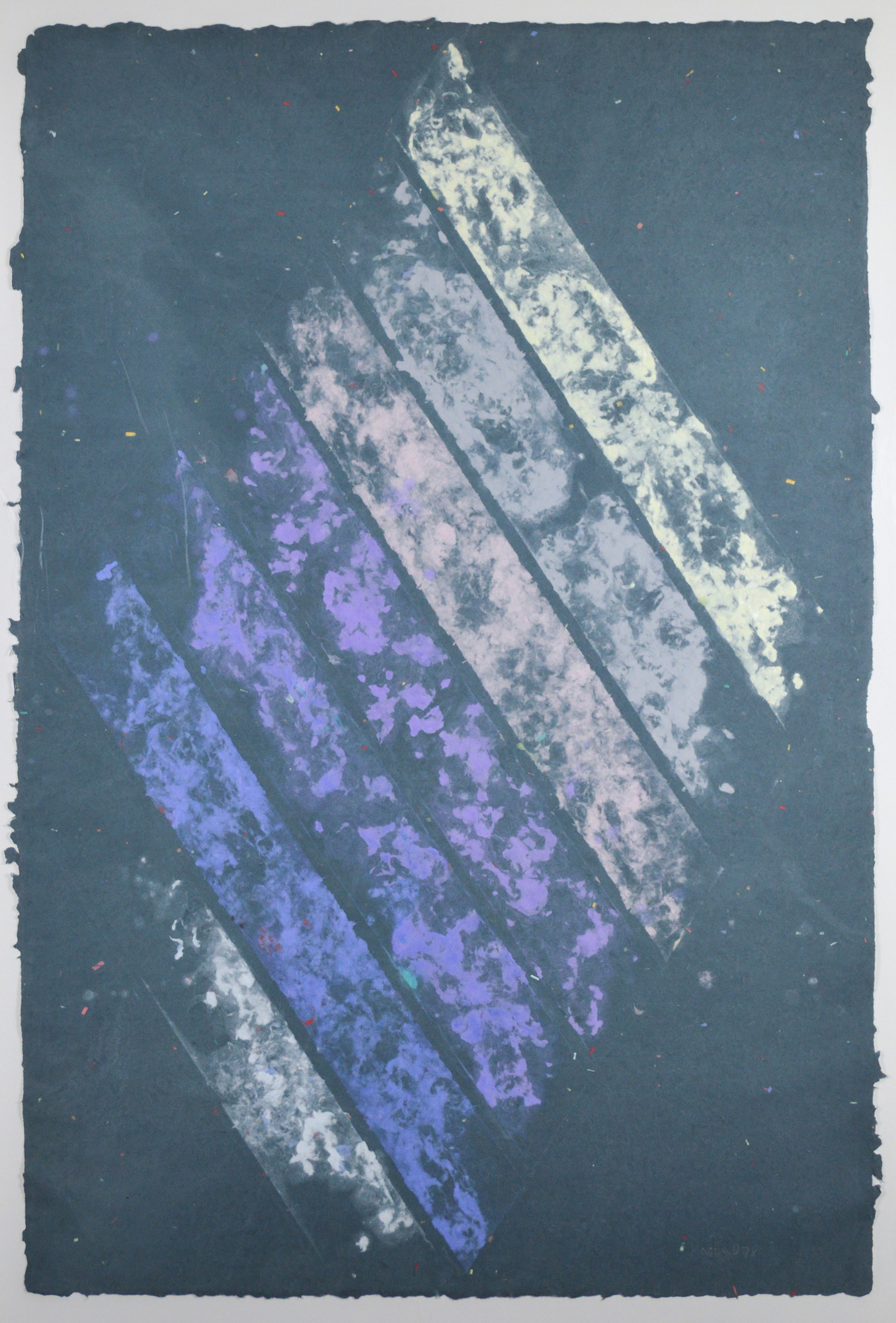 KENNETH NOLAND - Diagonal Stripe VI-21 - handmade paper - 48 x 33 1/2  in.