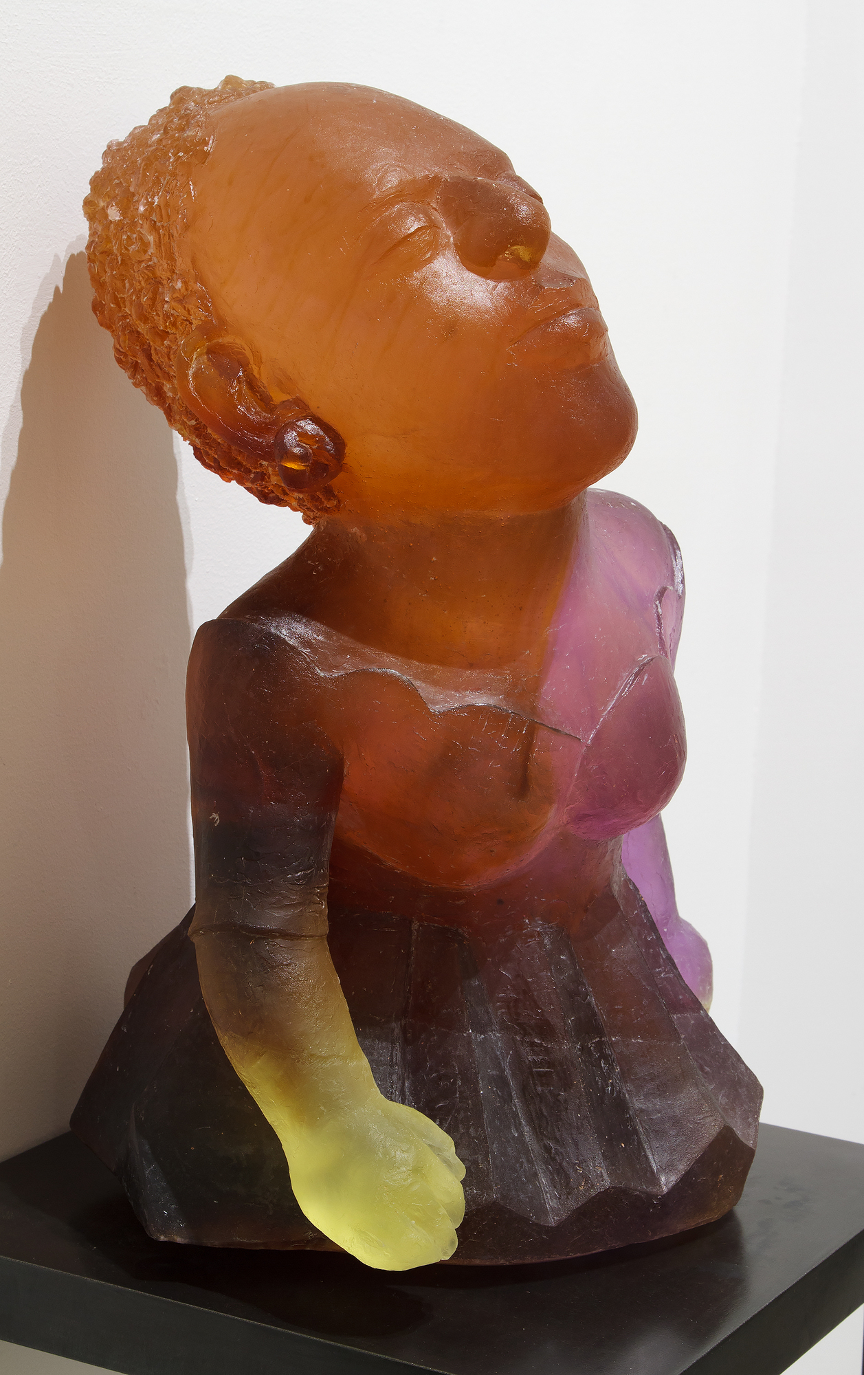 MICAELA AMATO - Cameroon Girl - cast glass - 16 x 12  x 10 1/2 in.