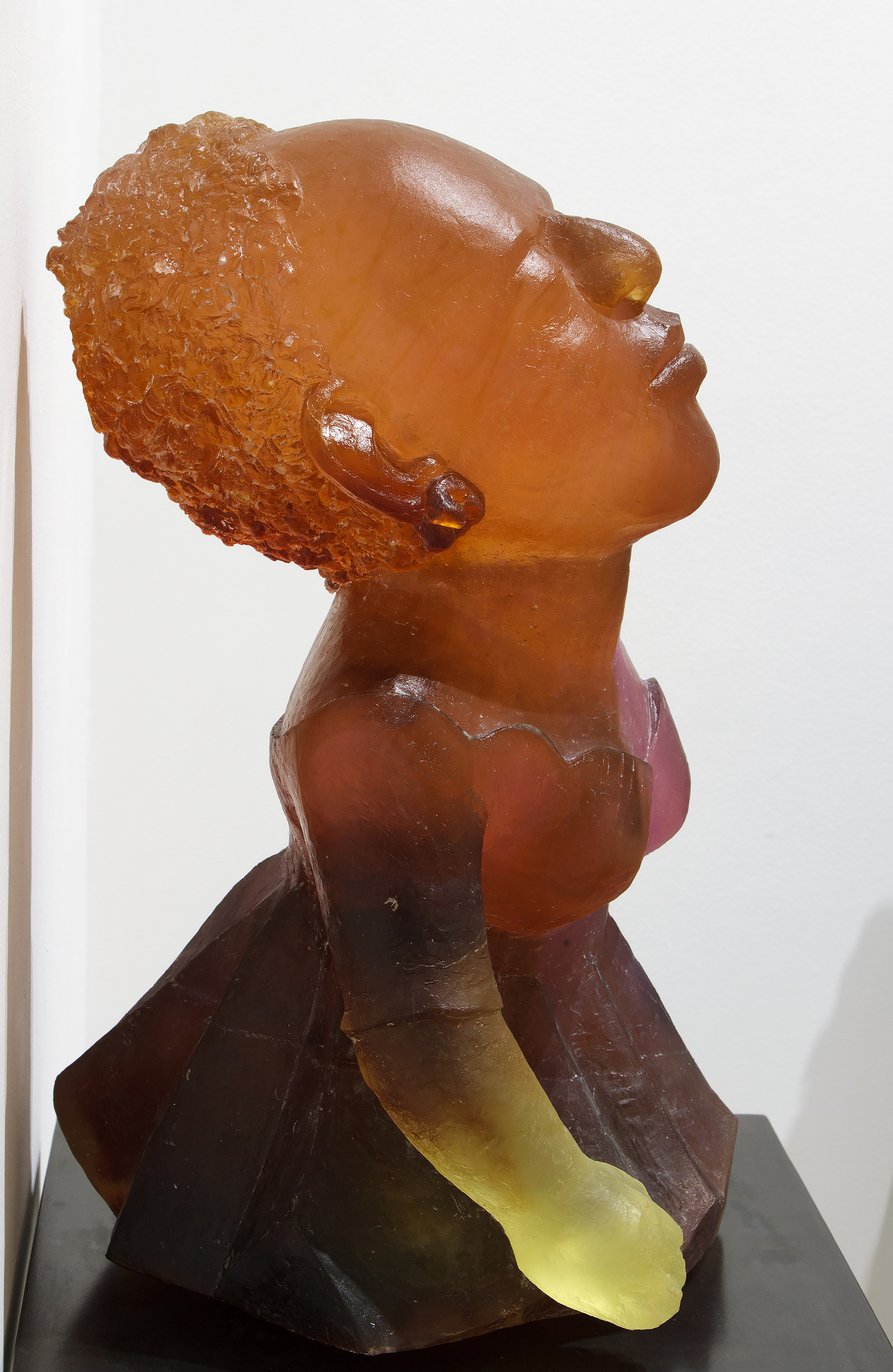 MICAELA AMATO - Cameroon Girl - cast glass - 16 x 12  x 10 1/2 in.