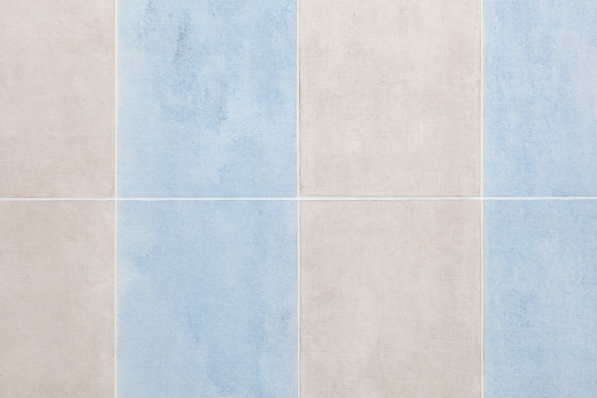 AGNES MARTIN - Untitled No. 7 Of the many modernist painters who imbued their geometries with a spiritual dimension, Agnes Martin is the one whose paintings resonate most deeply with a life of ascetic simplicity. In 1967, she left New York City and the art world, renounced worldly pursuits, and embarked on an eighteen-month odyssey across the untamed Western American landscape. It was the prelude to a life of seclusion, where on a remote mesa near Cuba, New Mexico, Martin built a sanctuary by hand, shaping adobe and timber into a unique domicile. Living without the conveniences of a telephone, electricity, or indoor plumbing, she practiced the art of life, not the life of a painter. That deeply devoted spiritual and moral quest separates Agnes Martin from the geometric visionaries such as Piet Mondrian or Ad Reinhardt, with whom she would otherwise be associated. After a seven-year hiatus, 62-year-old Martin reemerged in 1974 to renew her journey creating radiant minimalist paintings.
<br>
<br>"No. 7" (1974) is among the earliest paintings from this second major phase of her career. Intent upon emphasizing a dramatic reorientation emphasizing color rather than the line or tabulated grids of her pre-1967 work, a distanced viewing of the pale, luminescent bands allows for an expansive appreciation of subtle, radiant shifts between the color zones. Numerous natural phenomena and elements embedded in the New Mexican desert experience may have inspired these new and expansive ideas. The sheer verticality of its mesas, cliffs, and ravines, or the shafts of light that dramatically stream through gaps in clouds to the desert floor, may have inspired the vertical orientation here. Yet the impact of "No. 7" (1974) is most assuredly delivered via her devotion to Buddhist and Daoist ideals that seek beauty from within, not from extraneous points of reference. Martin asks the viewer to think of her repetitive shafts or bands of pale color as a sort of mantra as much as a visual experience. She challenges the capacity of our imagination, encouraging it to run free and consider this work as an object of contemplation, knowing well that her paintings require a degree of commitment. And as if to admonish those without the patience to absorb the impact of the otherworldly mystical radiance inherent in the paintings or how they affect one's greater awareness of the potential for expressing the sublime, we have her comment, "There's nobody who can't stand all afternoon in front of a waterfall."