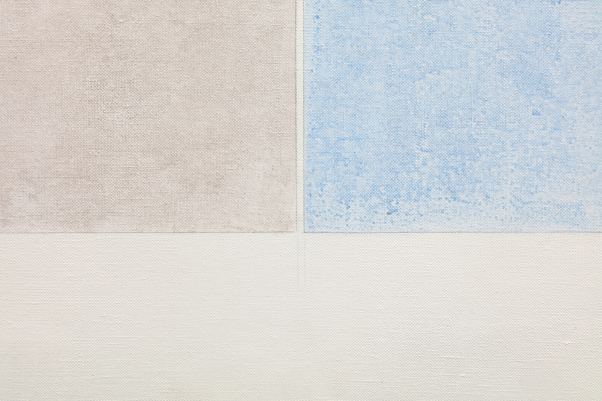 AGNES MARTIN - Untitled No. 7 Of the many modernist painters who imbued their geometries with a spiritual dimension, Agnes Martin is the one whose paintings resonate most deeply with a life of ascetic simplicity. In 1967, she left New York City and the art world, renounced worldly pursuits, and embarked on an eighteen-month odyssey across the untamed Western American landscape. It was the prelude to a life of seclusion, where on a remote mesa near Cuba, New Mexico, Martin built a sanctuary by hand, shaping adobe and timber into a unique domicile. Living without the conveniences of a telephone, electricity, or indoor plumbing, she practiced the art of life, not the life of a painter. That deeply devoted spiritual and moral quest separates Agnes Martin from the geometric visionaries such as Piet Mondrian or Ad Reinhardt, with whom she would otherwise be associated. After a seven-year hiatus, 62-year-old Martin reemerged in 1974 to renew her journey creating radiant minimalist paintings.
<br>
<br>"No. 7" (1974) is among the earliest paintings from this second major phase of her career. Intent upon emphasizing a dramatic reorientation emphasizing color rather than the line or tabulated grids of her pre-1967 work, a distanced viewing of the pale, luminescent bands allows for an expansive appreciation of subtle, radiant shifts between the color zones. Numerous natural phenomena and elements embedded in the New Mexican desert experience may have inspired these new and expansive ideas. The sheer verticality of its mesas, cliffs, and ravines, or the shafts of light that dramatically stream through gaps in clouds to the desert floor, may have inspired the vertical orientation here. Yet the impact of "No. 7" (1974) is most assuredly delivered via her devotion to Buddhist and Daoist ideals that seek beauty from within, not from extraneous points of reference. Martin asks the viewer to think of her repetitive shafts or bands of pale color as a sort of mantra as much as a visual experience. She challenges the capacity of our imagination, encouraging it to run free and consider this work as an object of contemplation, knowing well that her paintings require a degree of commitment. And as if to admonish those without the patience to absorb the impact of the otherworldly mystical radiance inherent in the paintings or how they affect one's greater awareness of the potential for expressing the sublime, we have her comment, "There's nobody who can't stand all afternoon in front of a waterfall."
